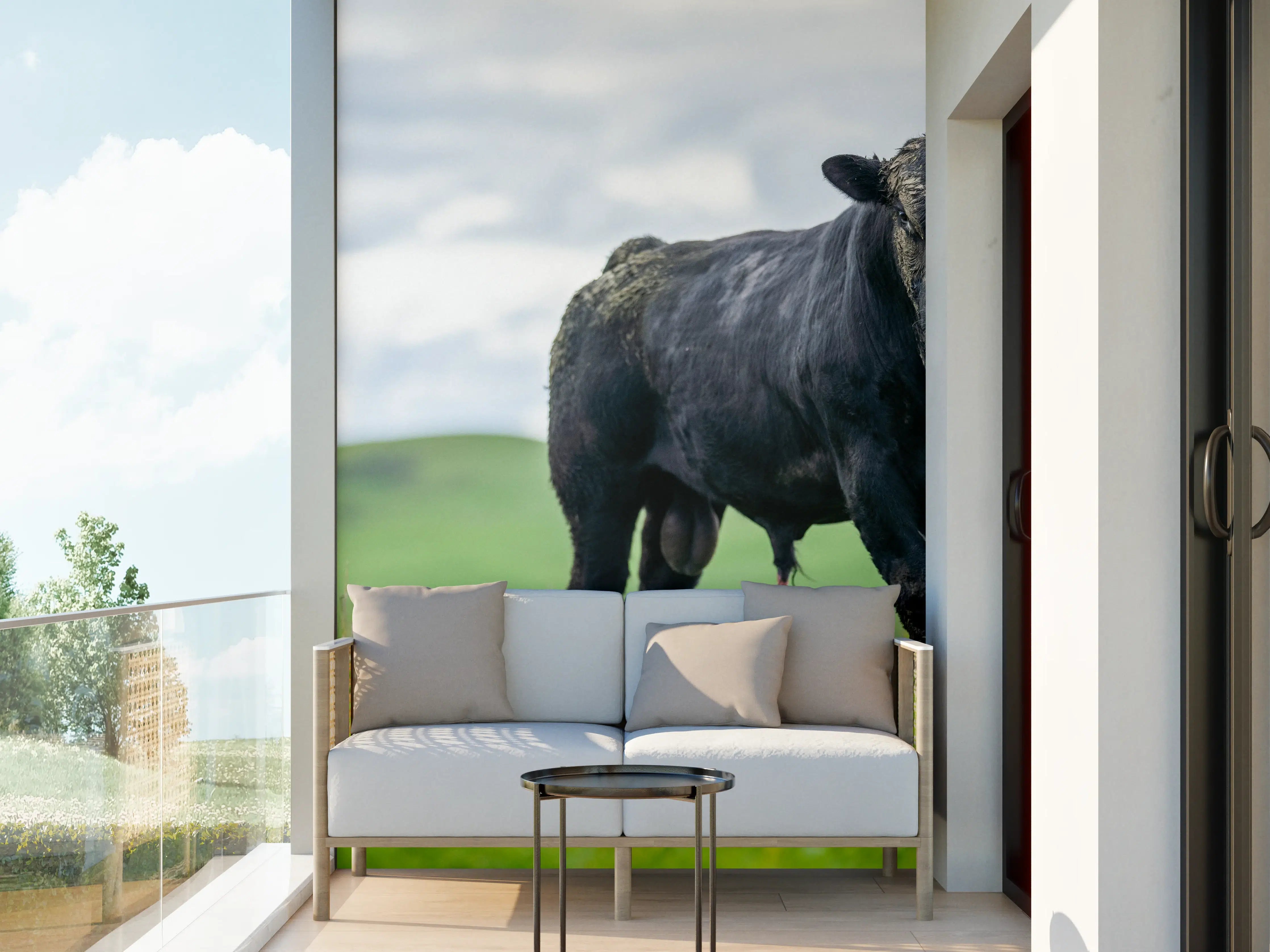 Wandverkleidung außen - Schmutziger Aberdeen Angus