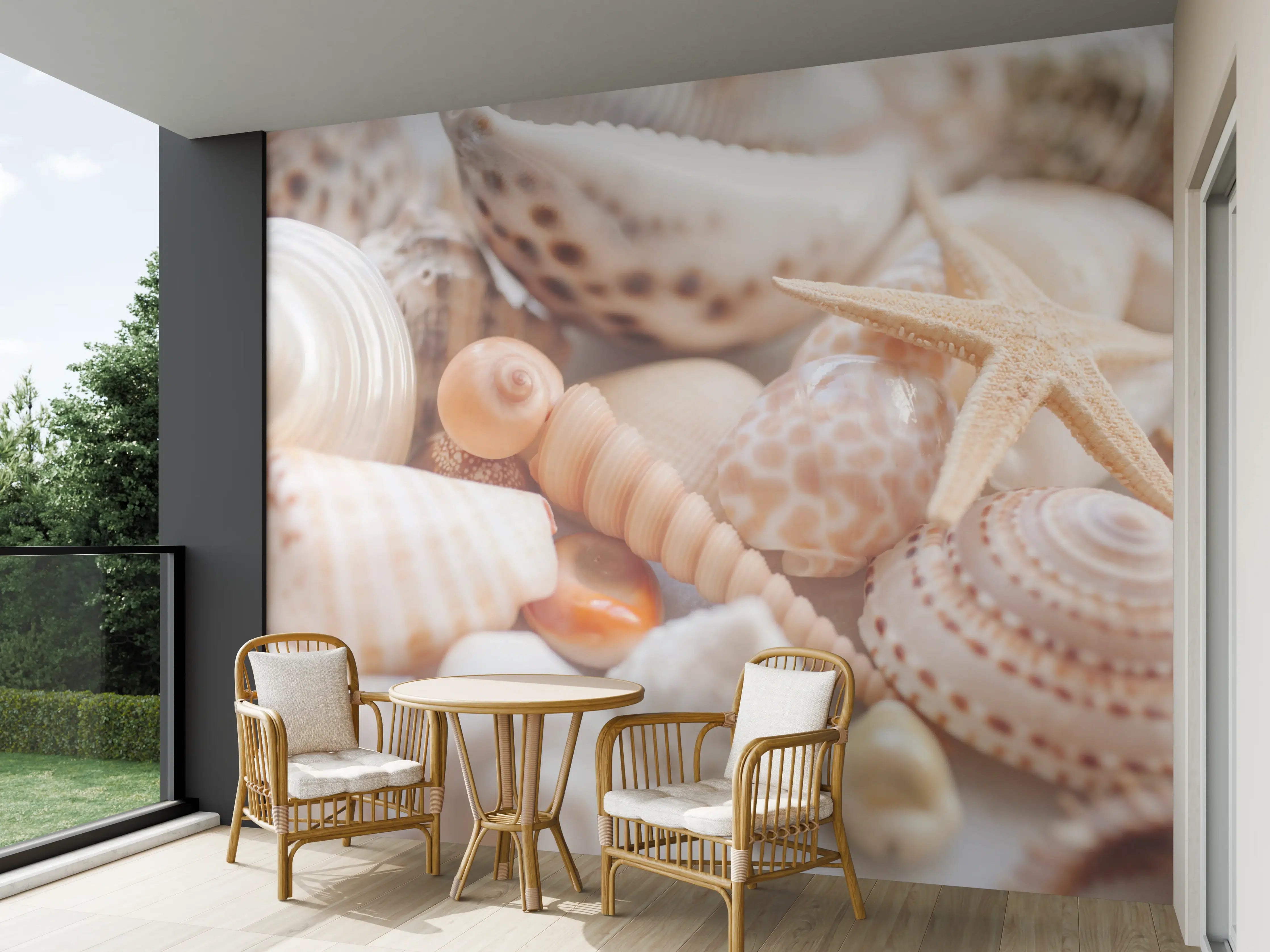 Wandverkleidung außen - Schöne Muschelsammlung