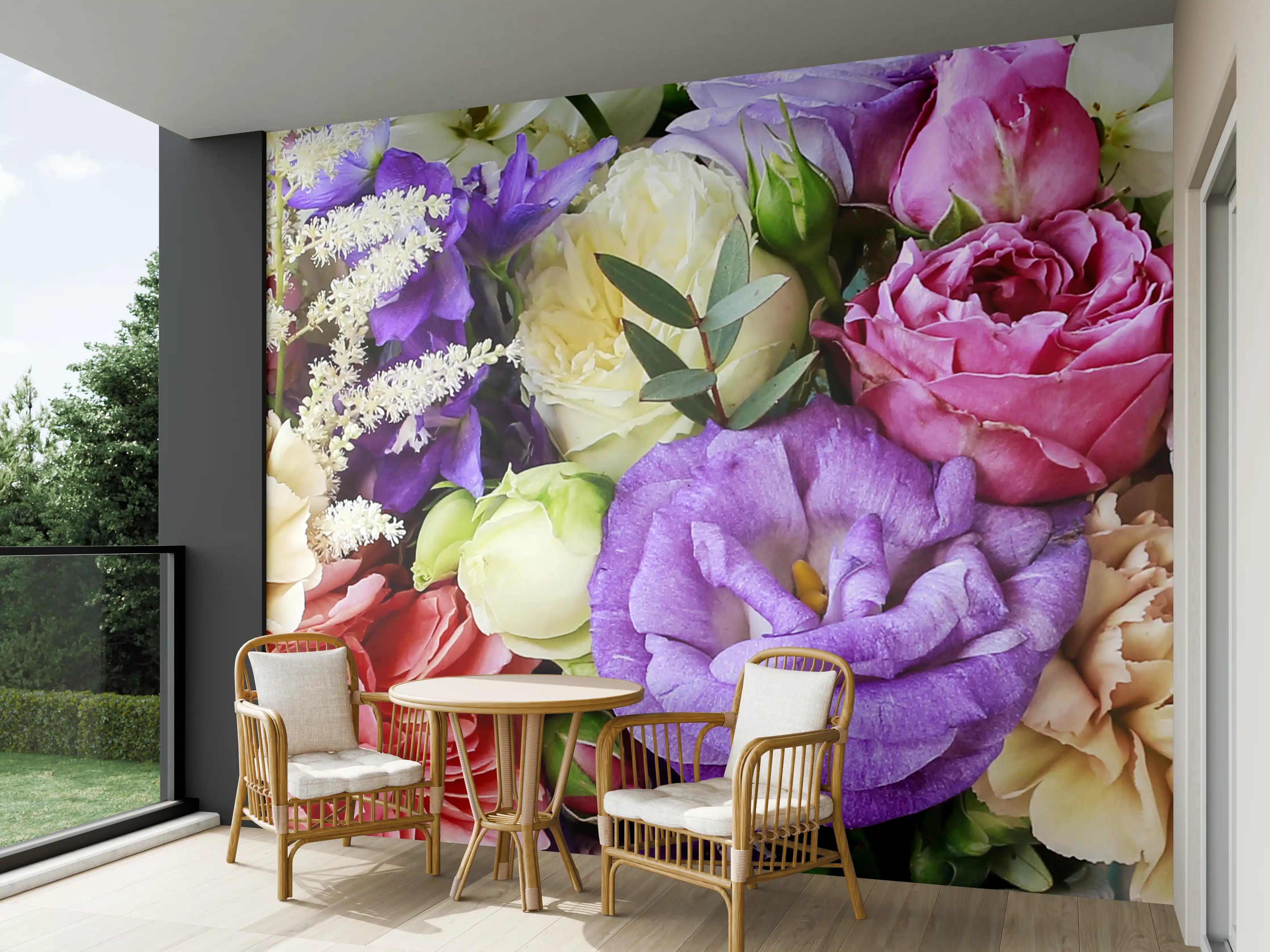 Wandverkleidung außen - Schöner Blumenstrauß