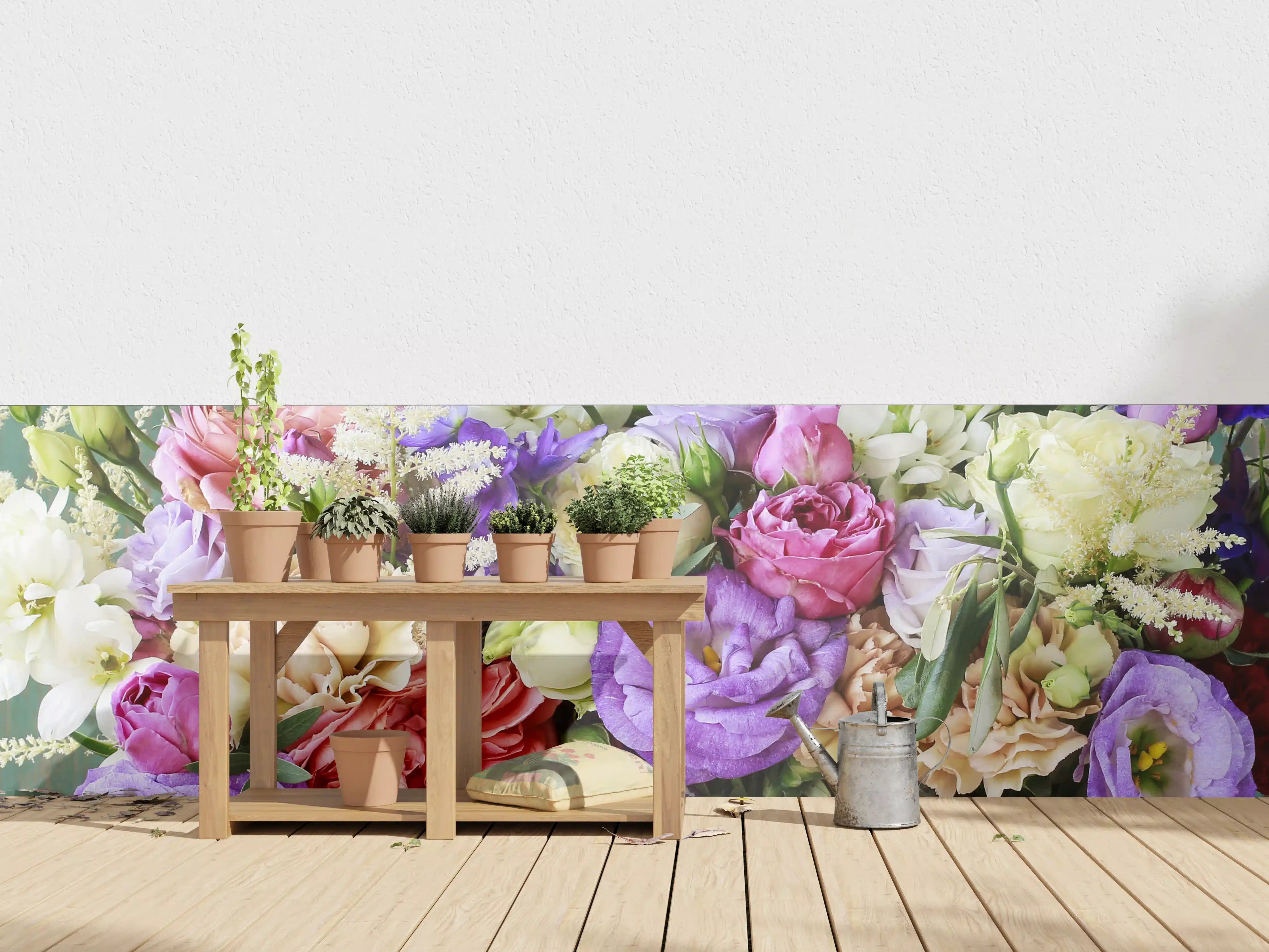 Wandverkleidung außen - Schöner Blumenstrauß