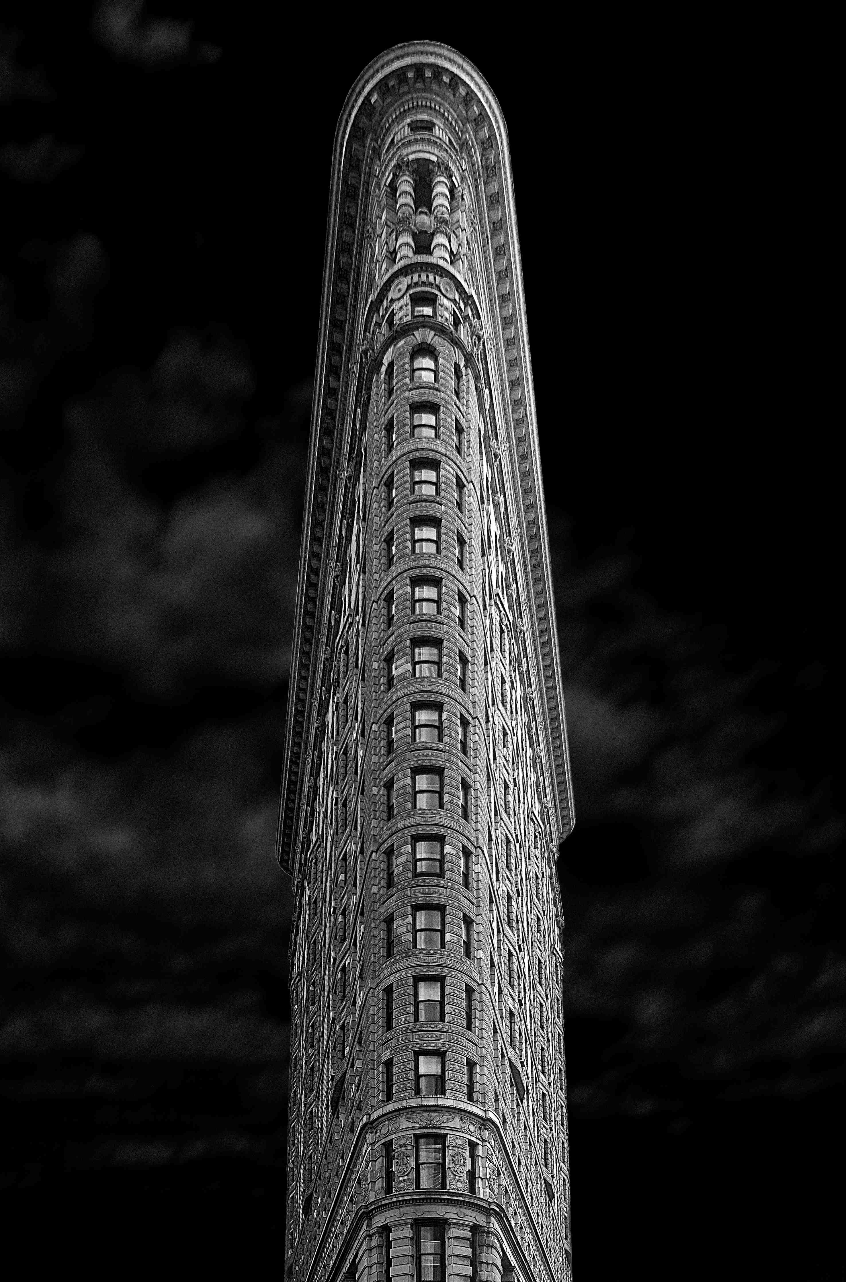 Wandverkleidung außen-Schwarz-Weiß Flatiron Gebäude