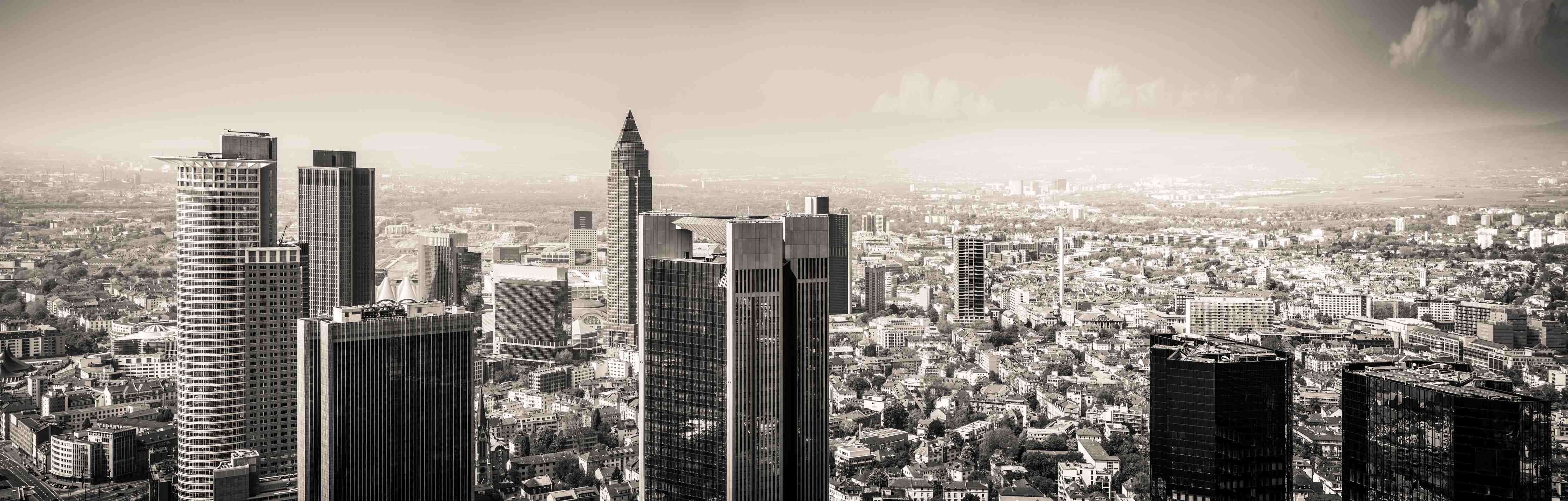 Wandverkleidung außen-Schwarz-Weiß Skyline Panorama