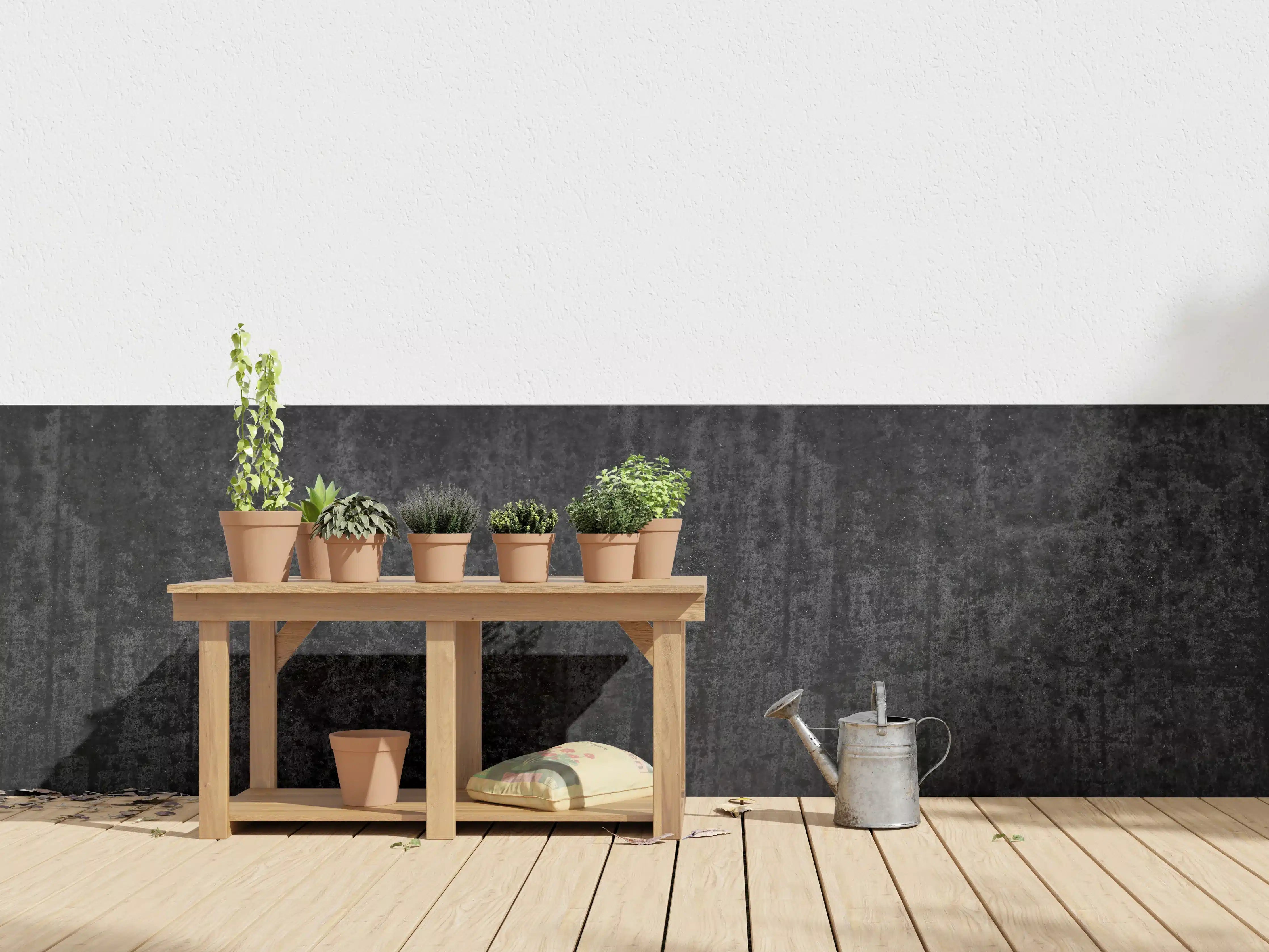 Wandverkleidung außen - Schwarz-graue Rosttextur