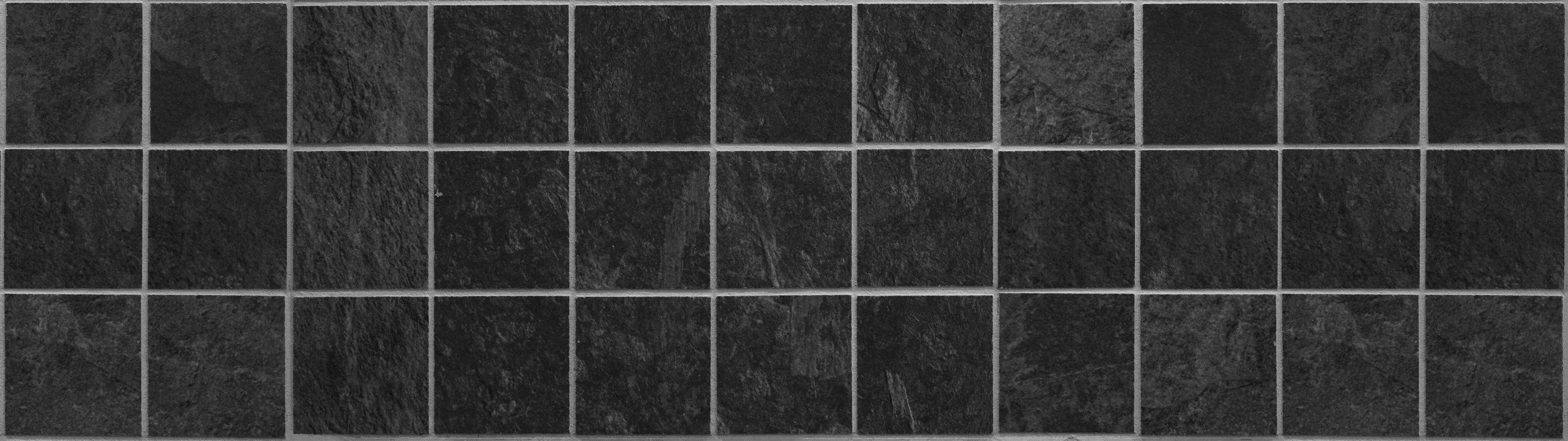 Wandverkleidung außen-Schwarze Mosaikfliesen, matt, modern