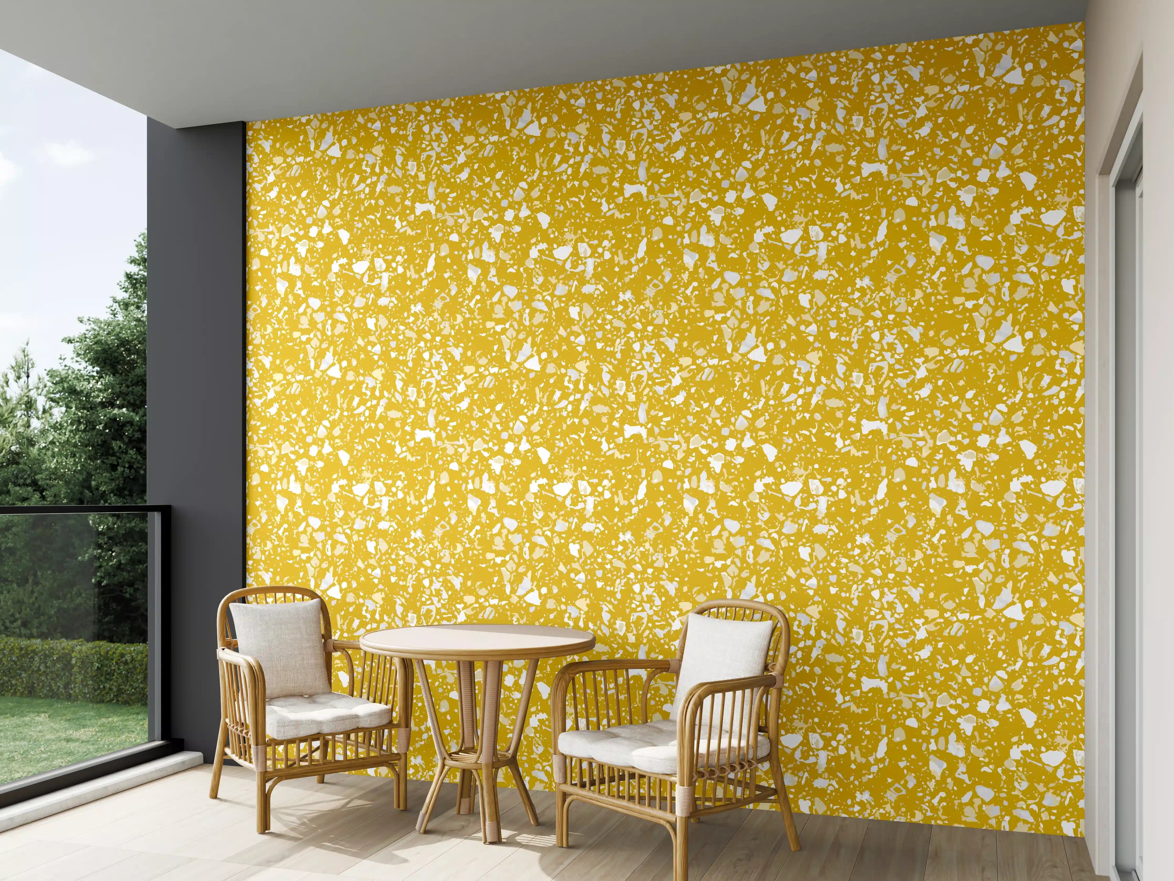 Wandverkleidung außen - Senape-Terrazzo-Design für moderne Räume