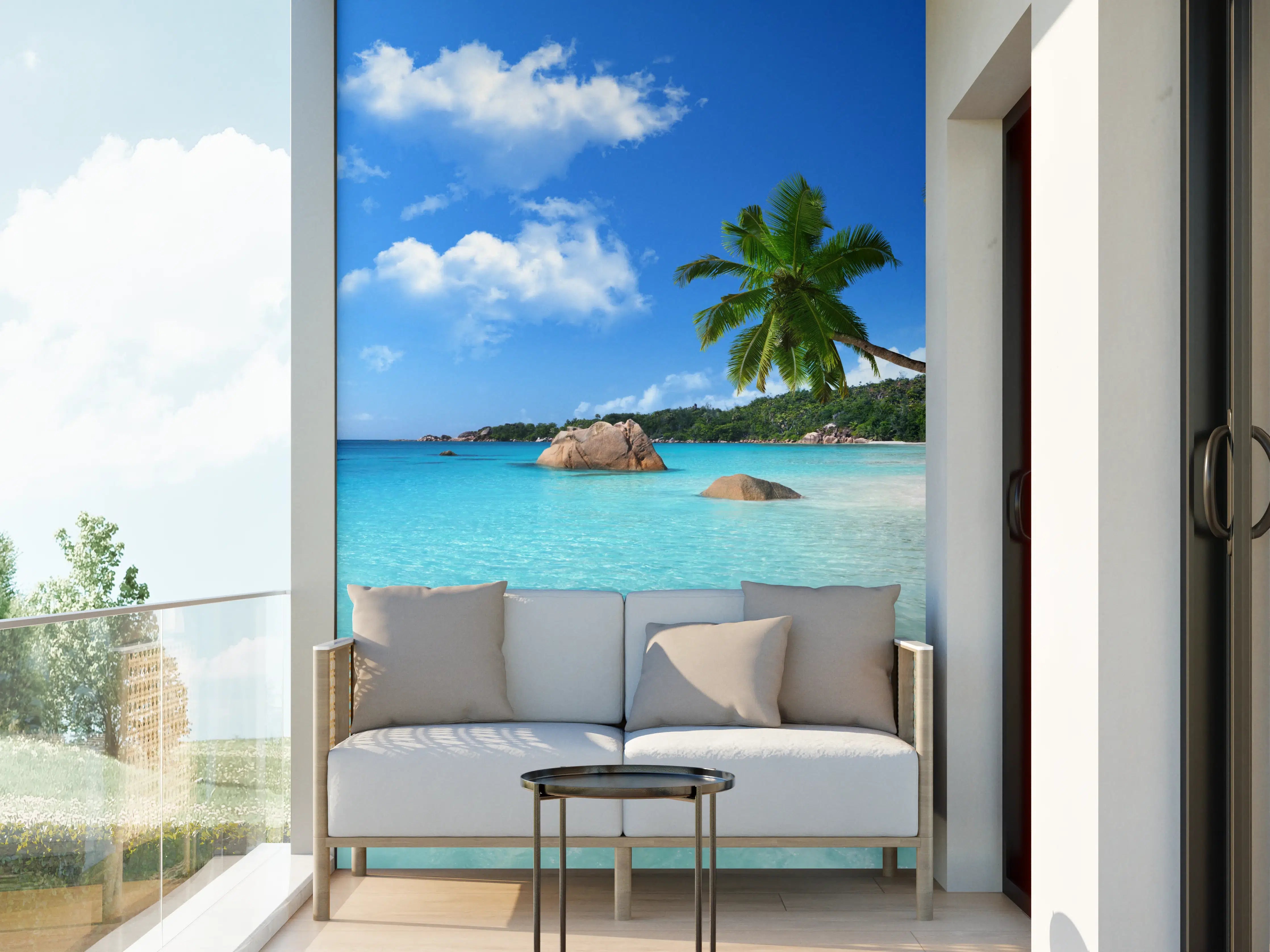 Wandverkleidung außen - Seychellen Paradiesstrand Türkis