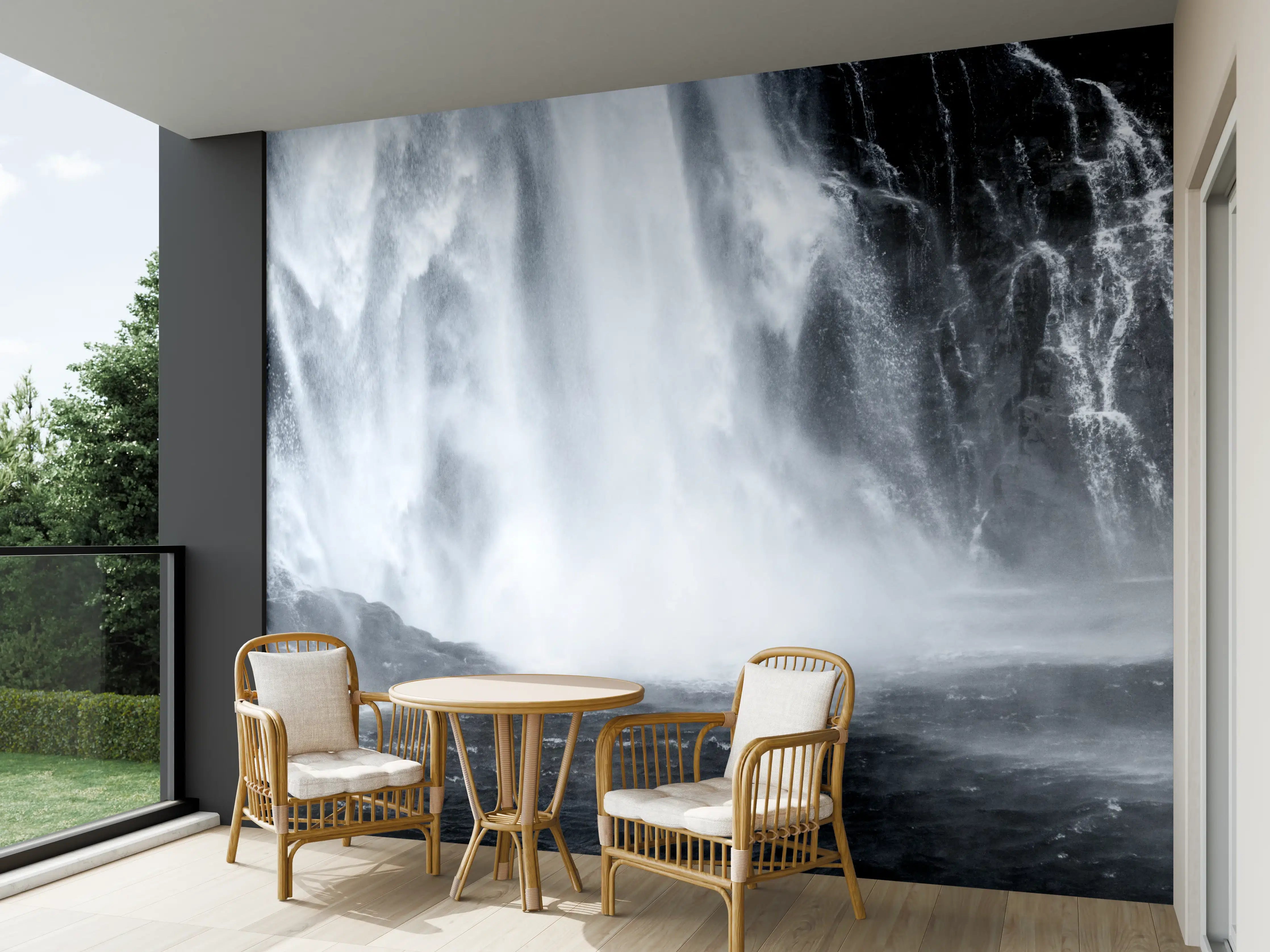Wandverkleidung außen - Skjervefossen Wasserfall