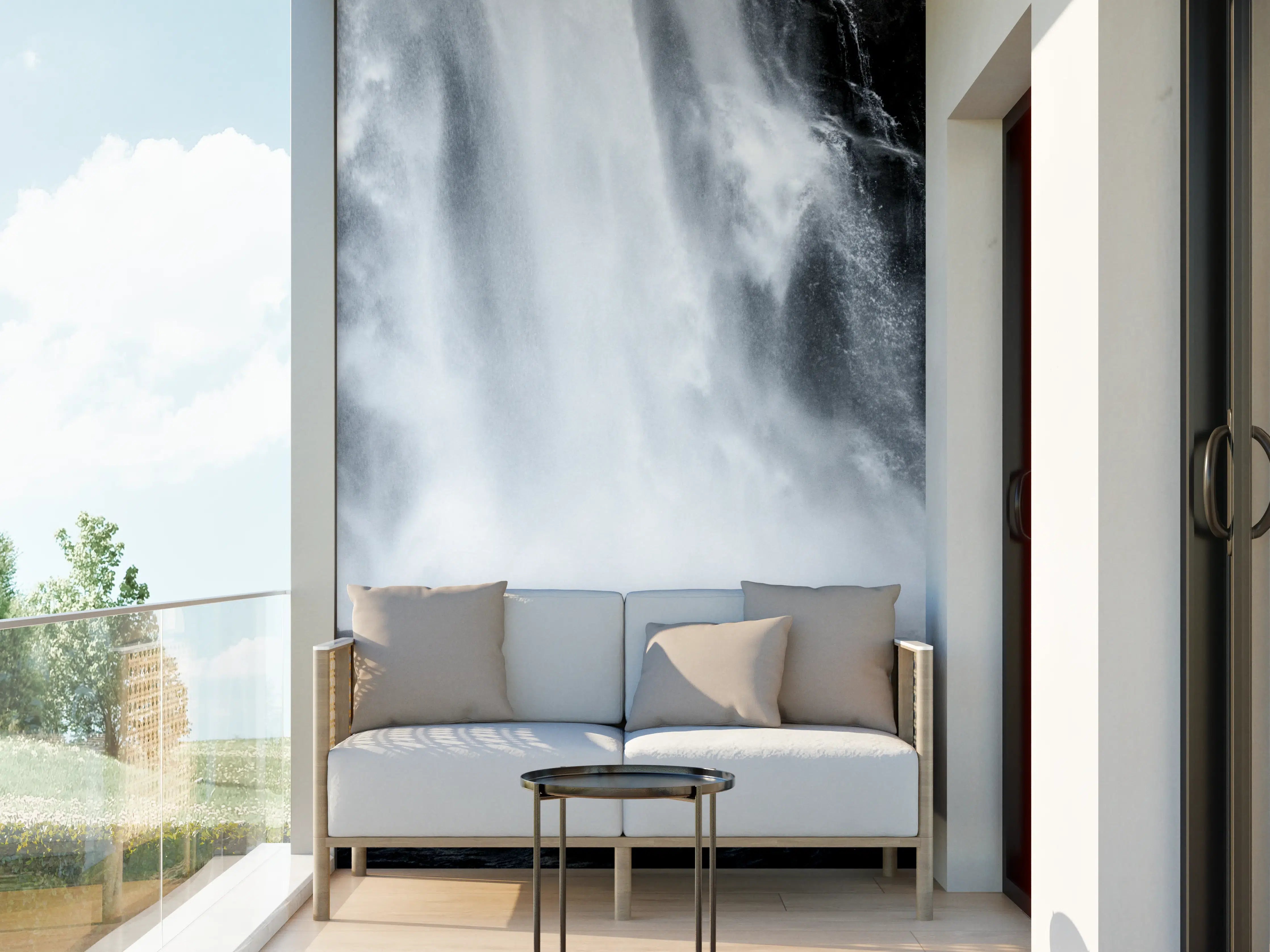 Wandverkleidung außen - Skjervefossen Wasserfall
