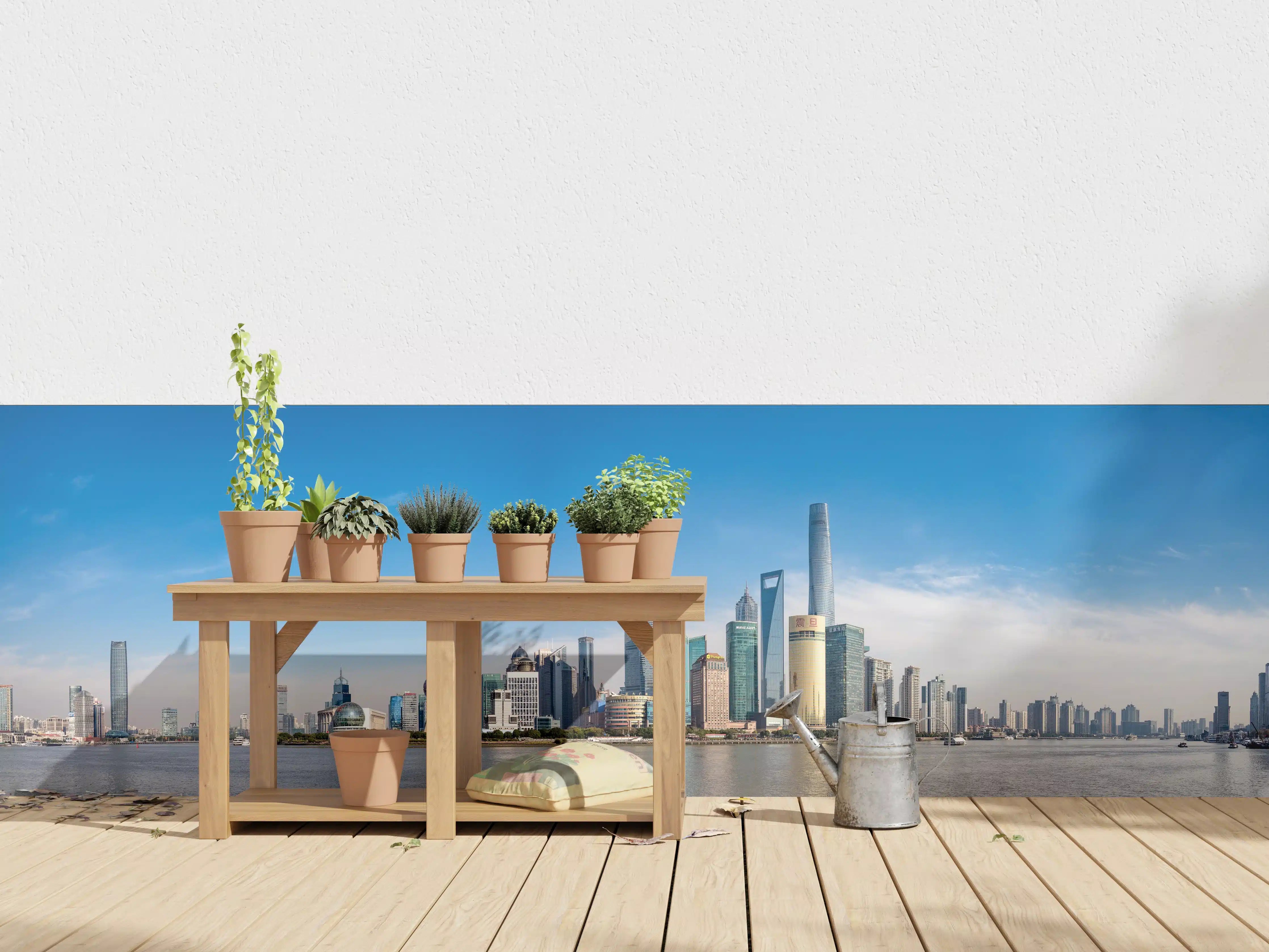Wandverkleidung außen - Skyline von Shanghai