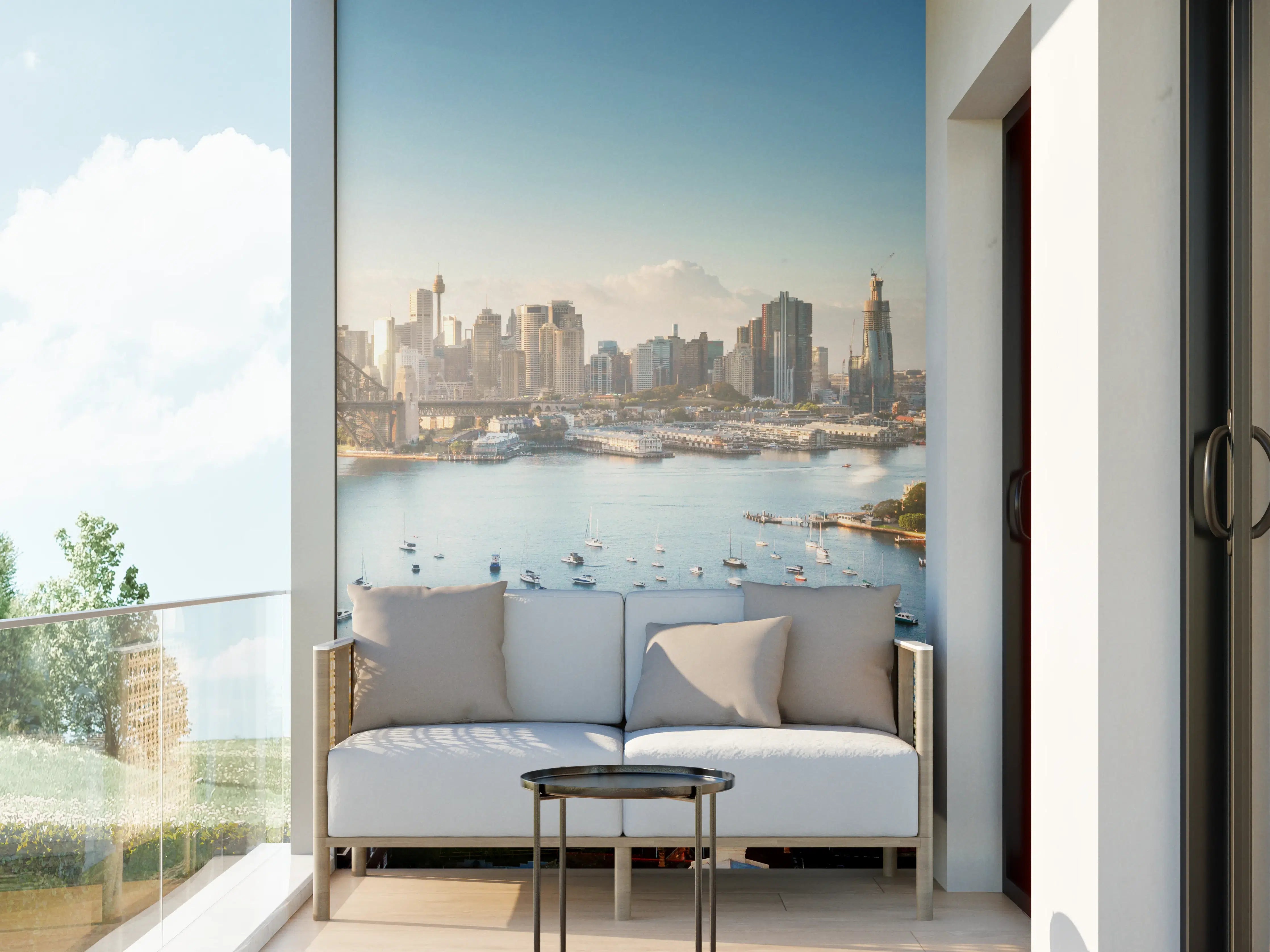 Wandverkleidung außen - Skyline von Sydney bei Sonnenaufgang
