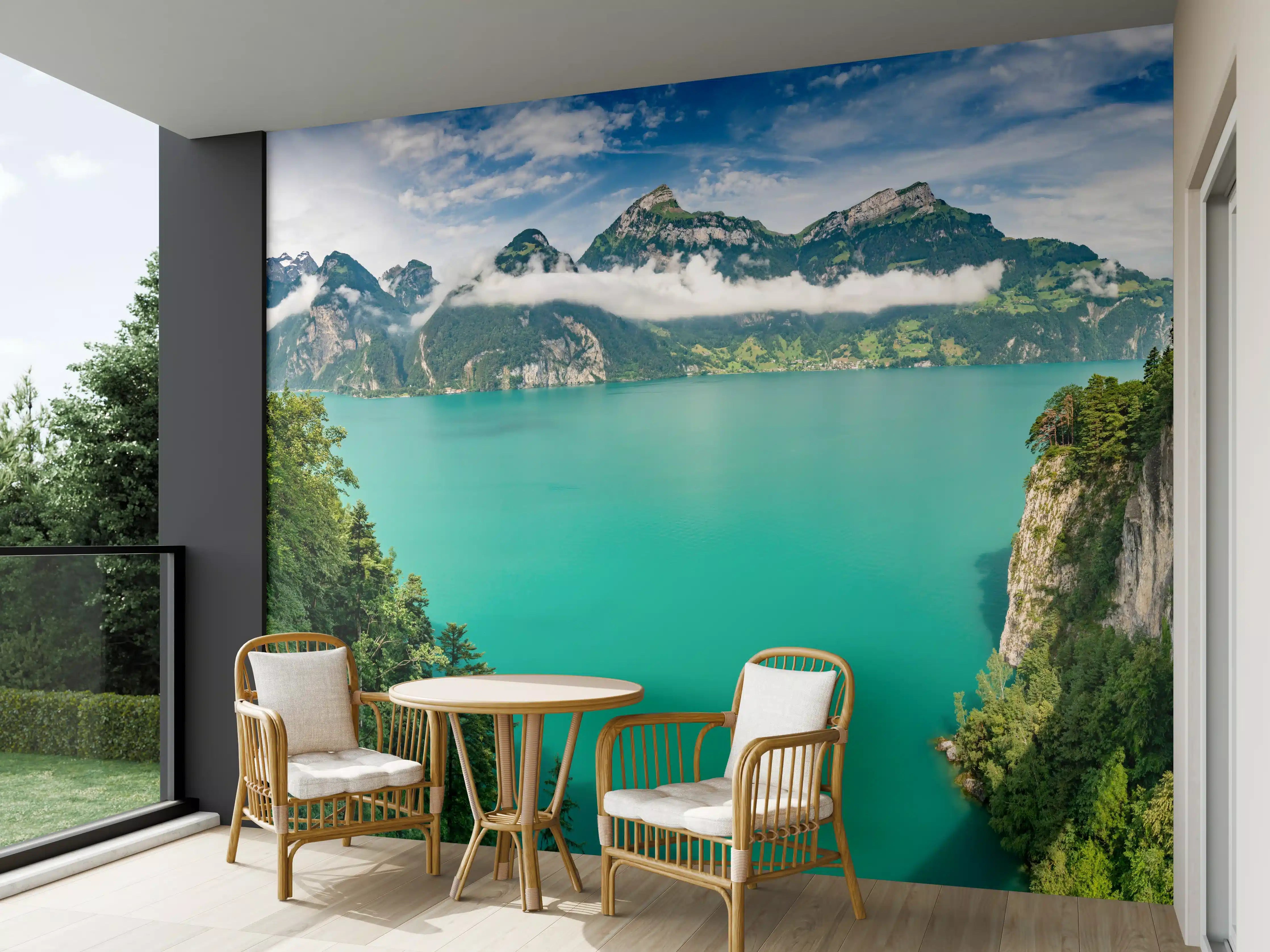 Wandverkleidung außen - Sommeralpen im Blick- Schweiz