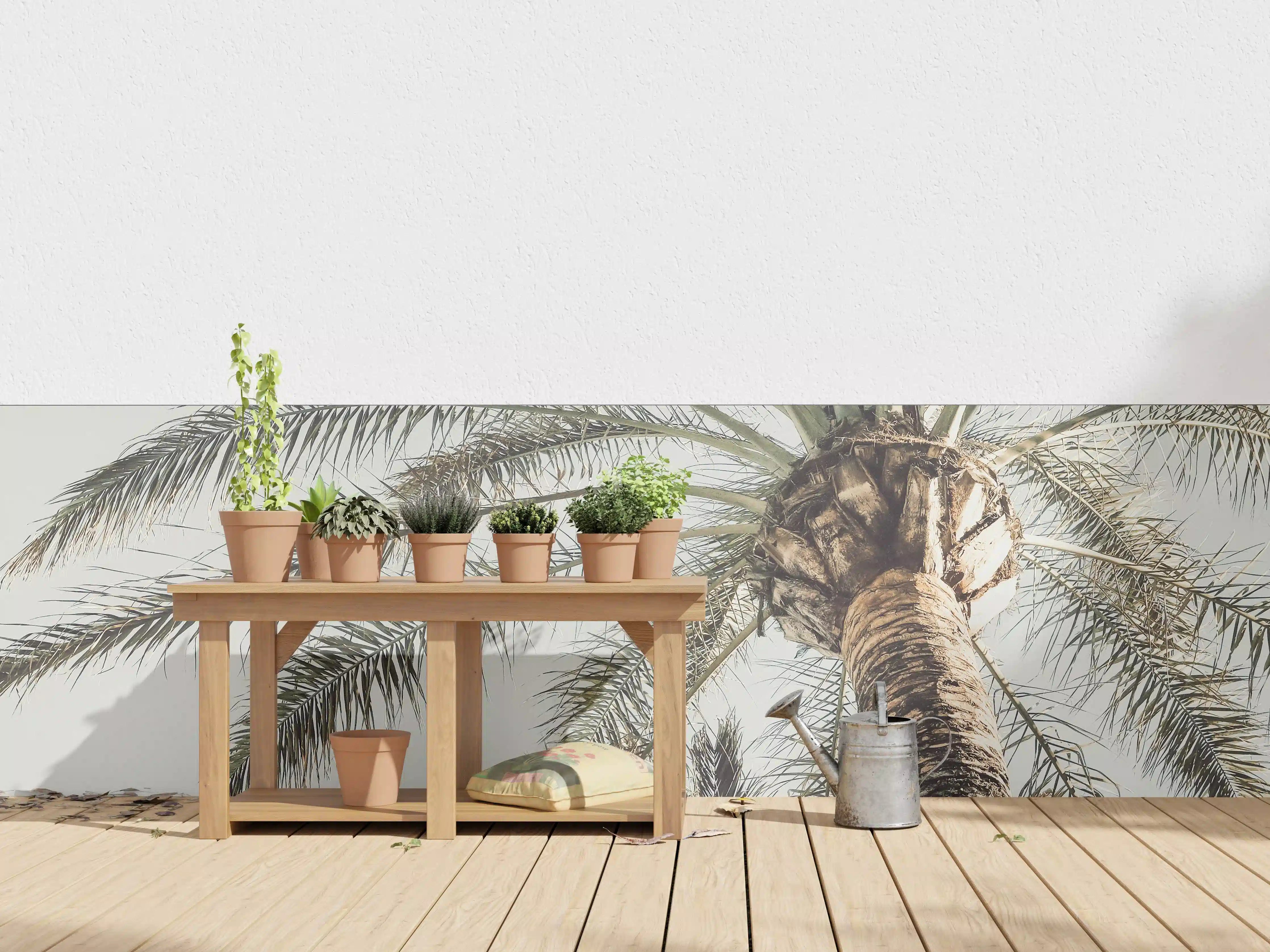 Wandverkleidung außen - Sommerliche Palme