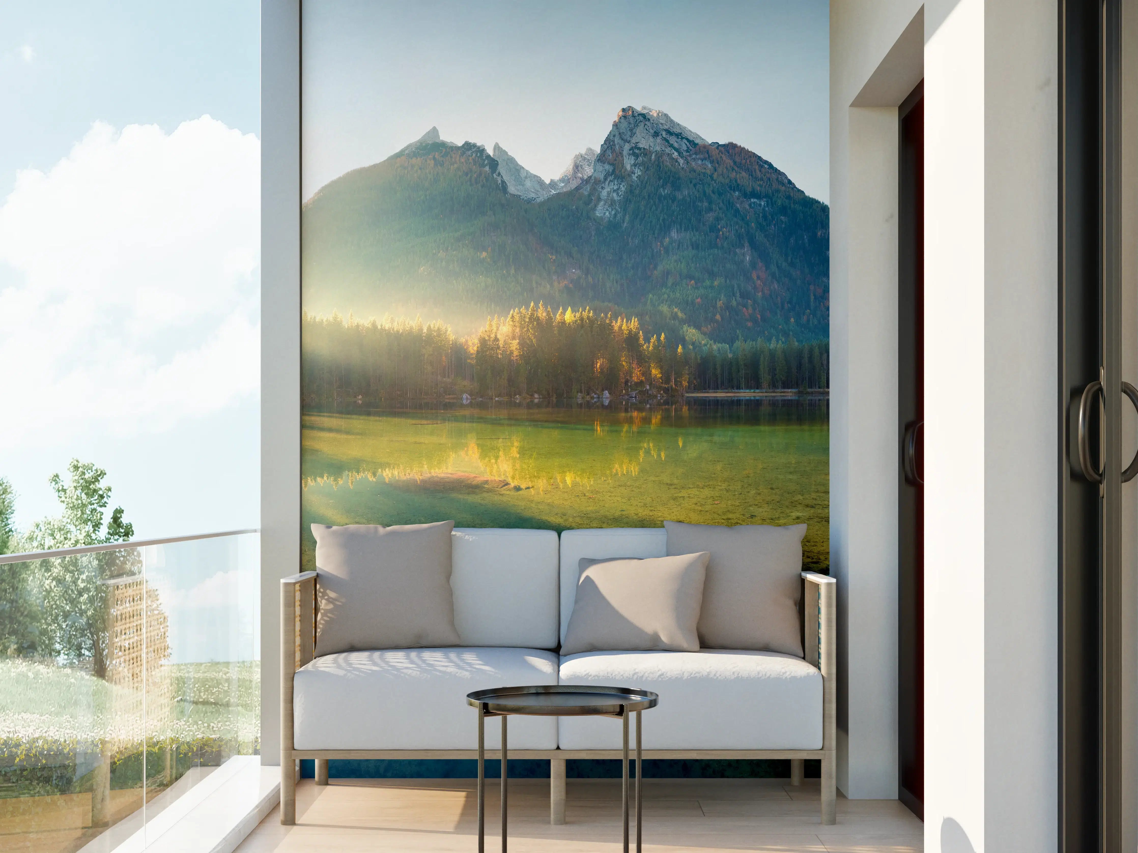 Wandverkleidung außen - Sonnenaufgang am Hintersee