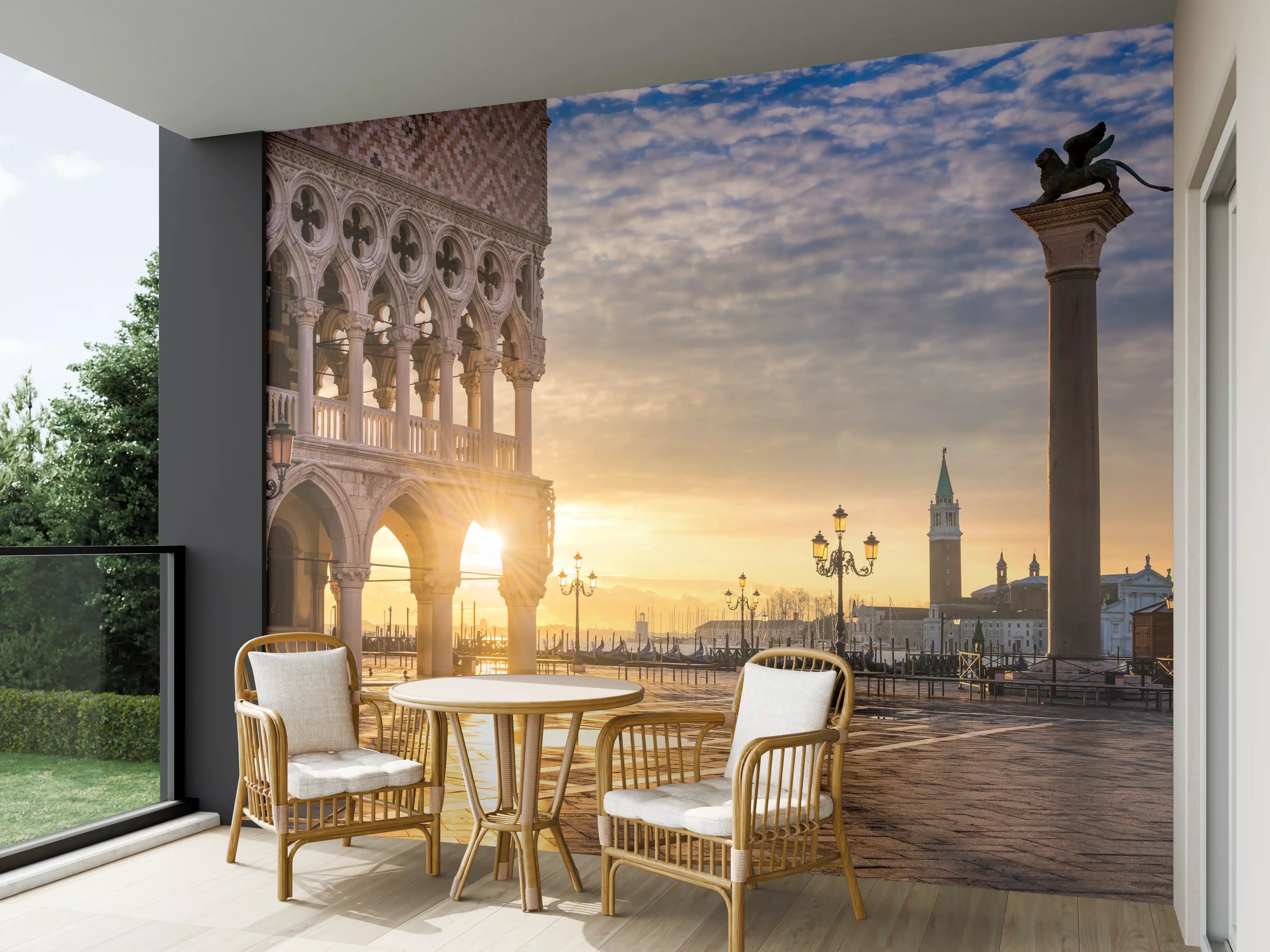 Wandverkleidung außen - Sonnenaufgang auf dem Markusplatz - Venedig