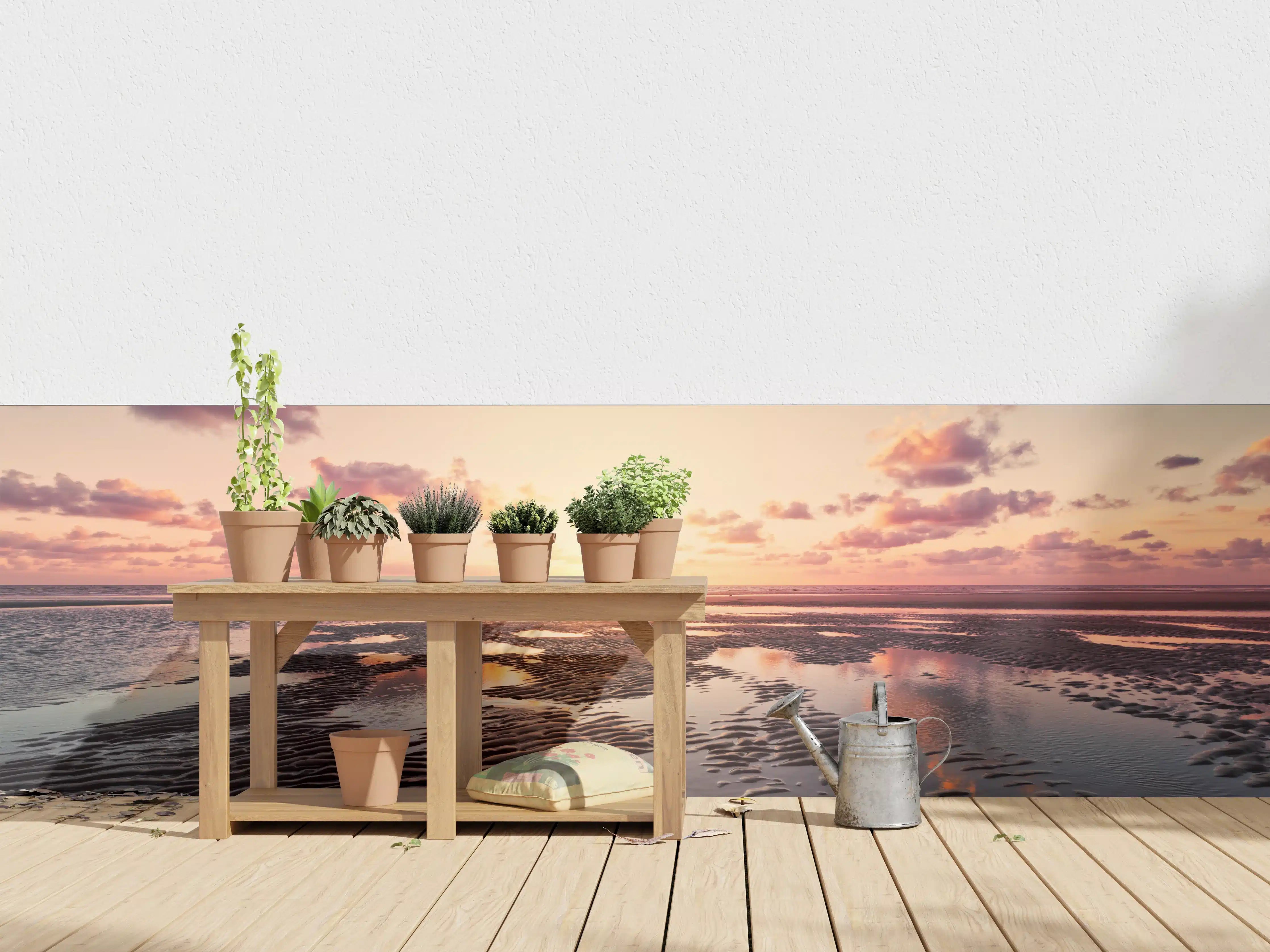 Wandverkleidung außen - Sonnenuntergang - Nordsee