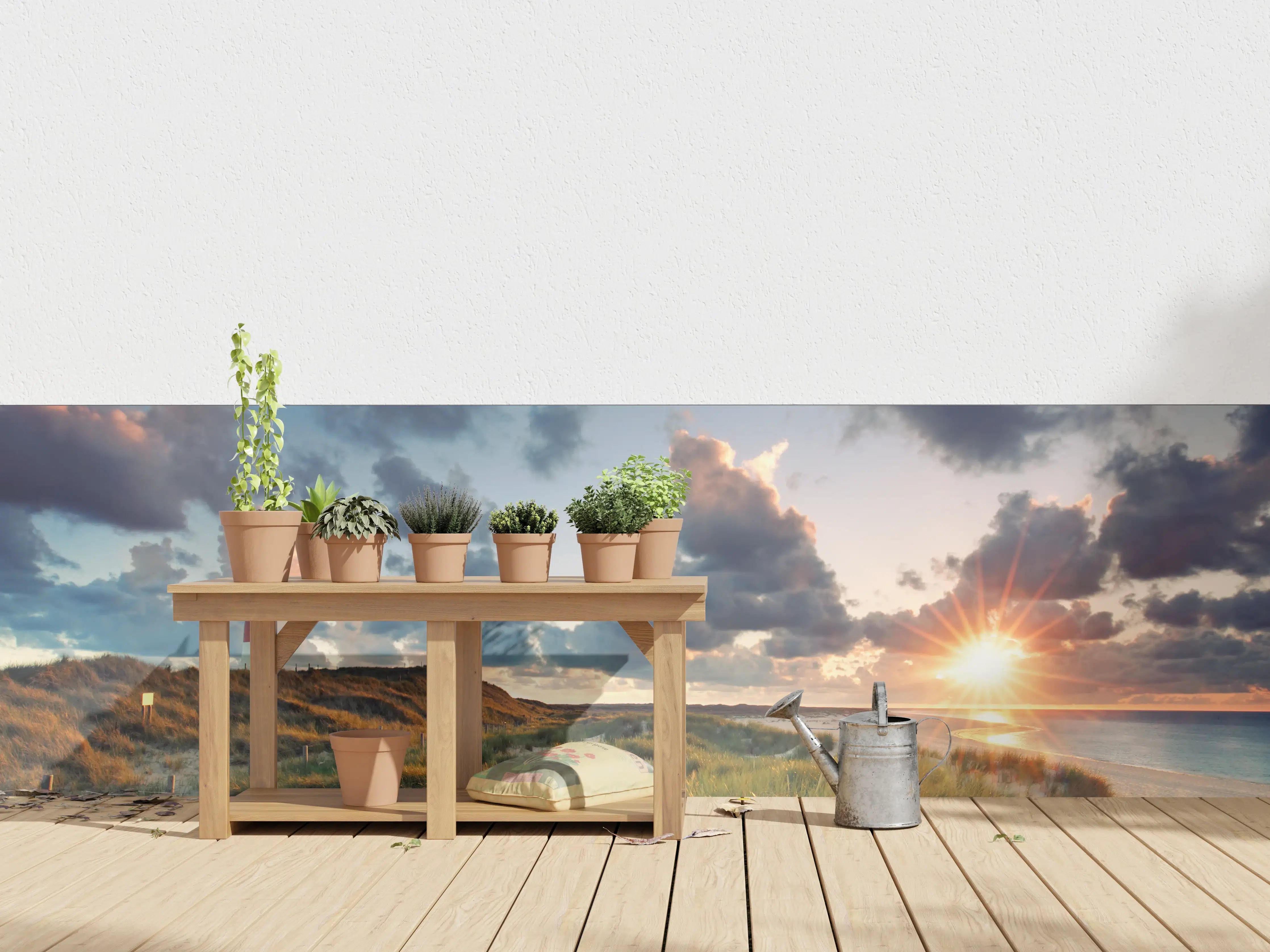 Wandverkleidung außen - Sonnenuntergang Panorama - Sylt