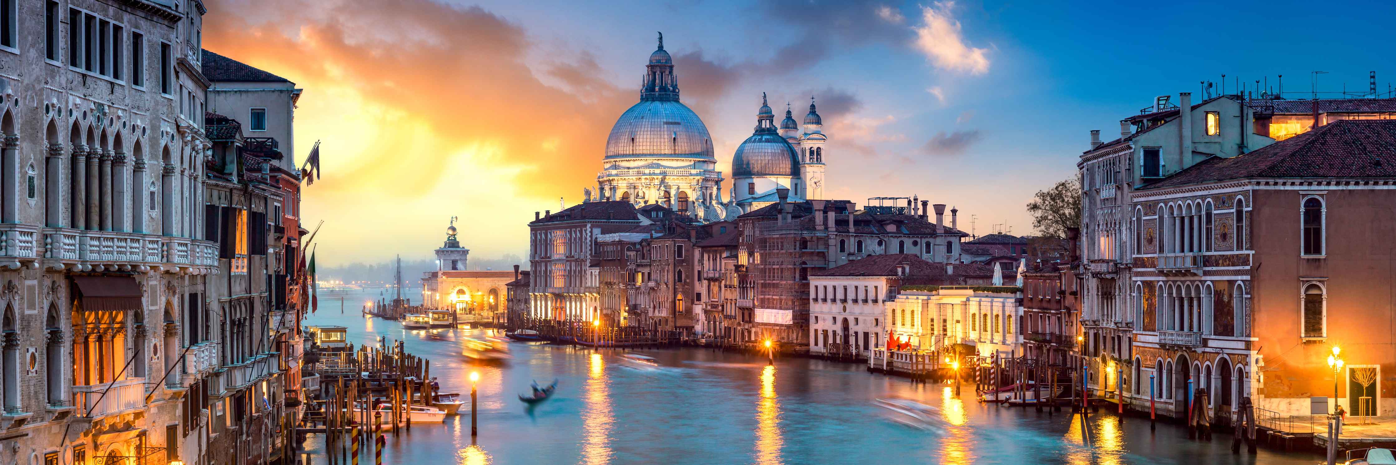 Wandverkleidung außen-Sonnenuntergang am Canal Grande - Venedig 2