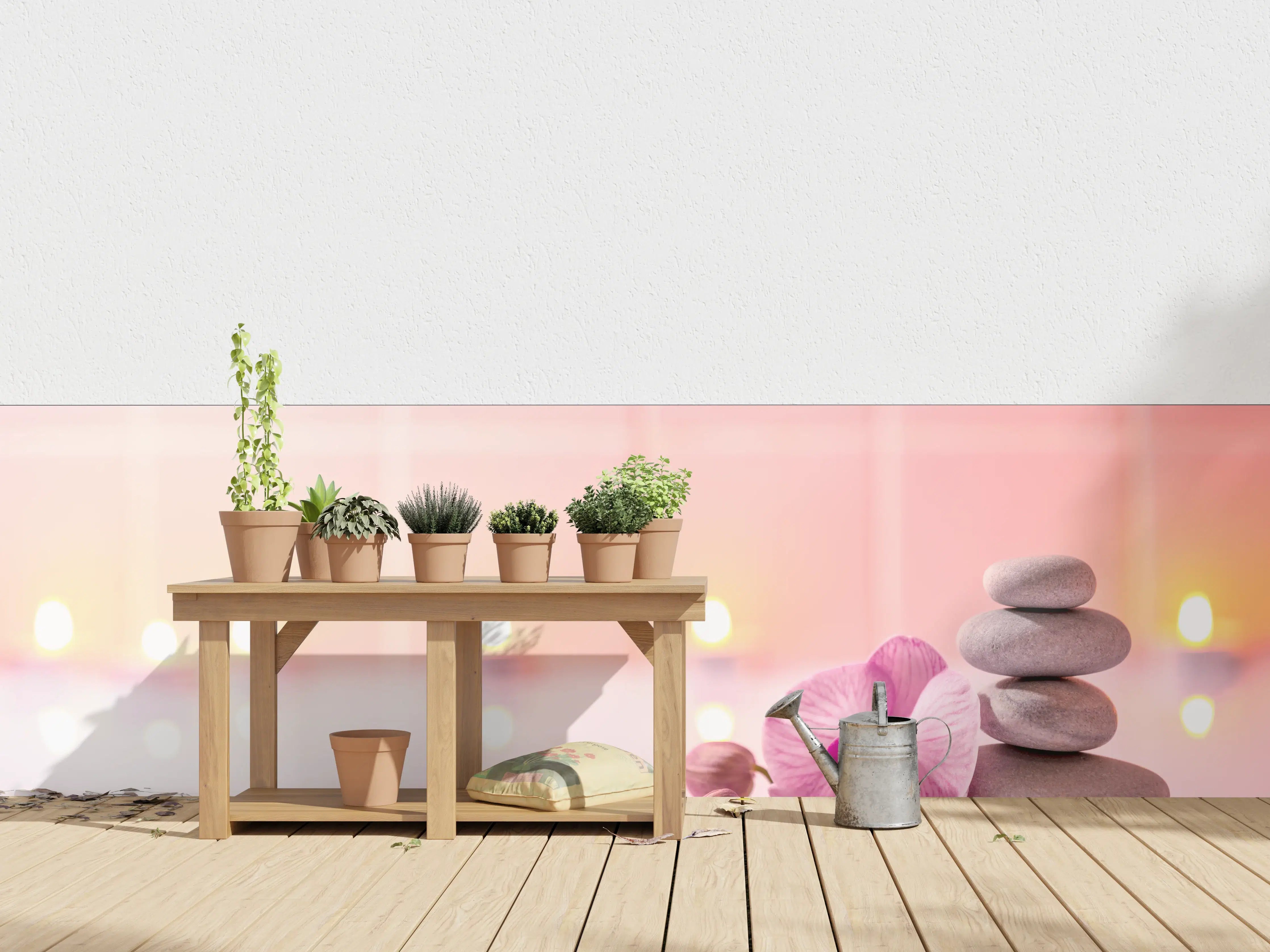 Wandverkleidung außen - Spa-Stillleben