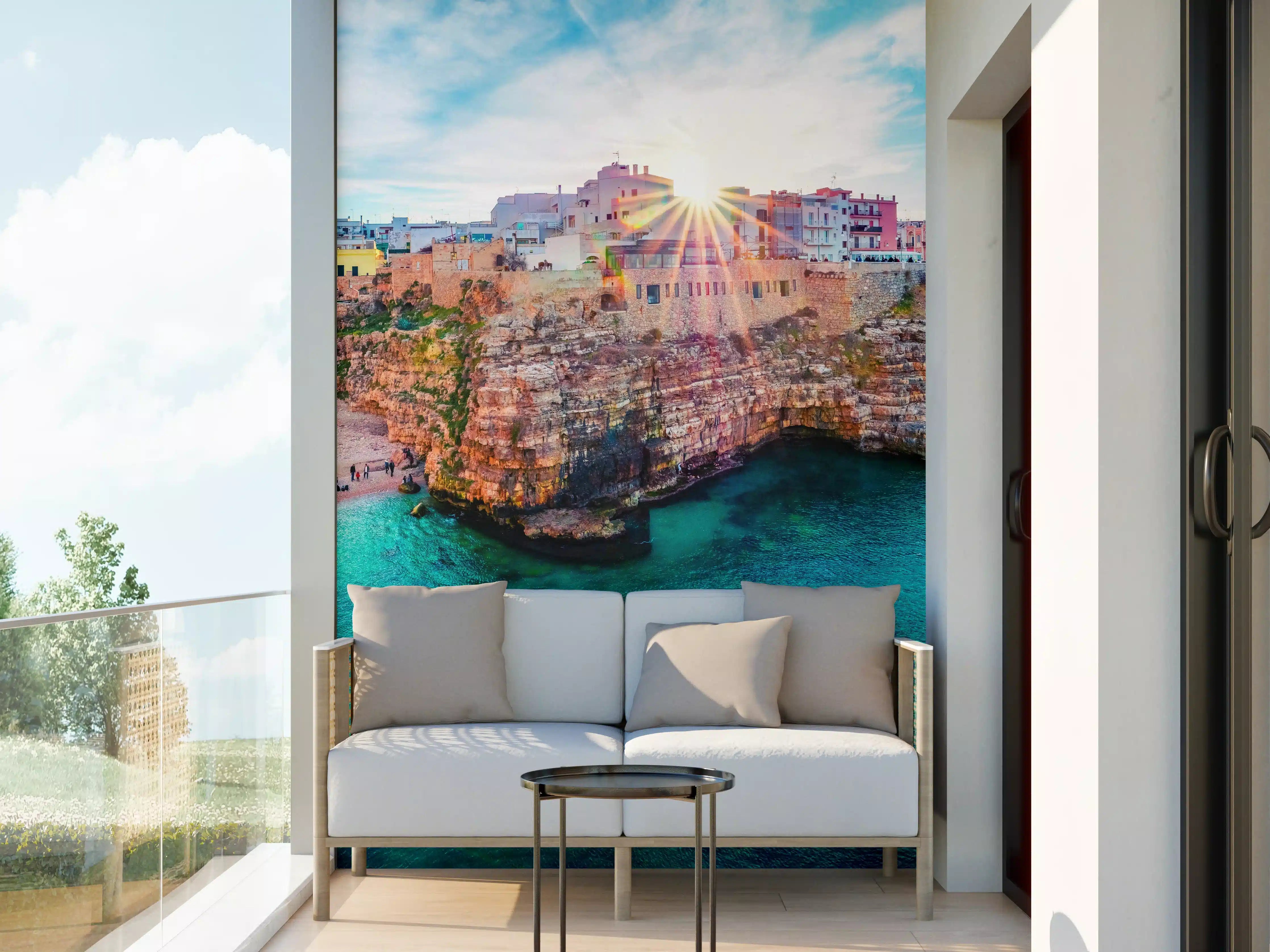 Wandverkleidung außen - Stadtbild von Polignano a Mare