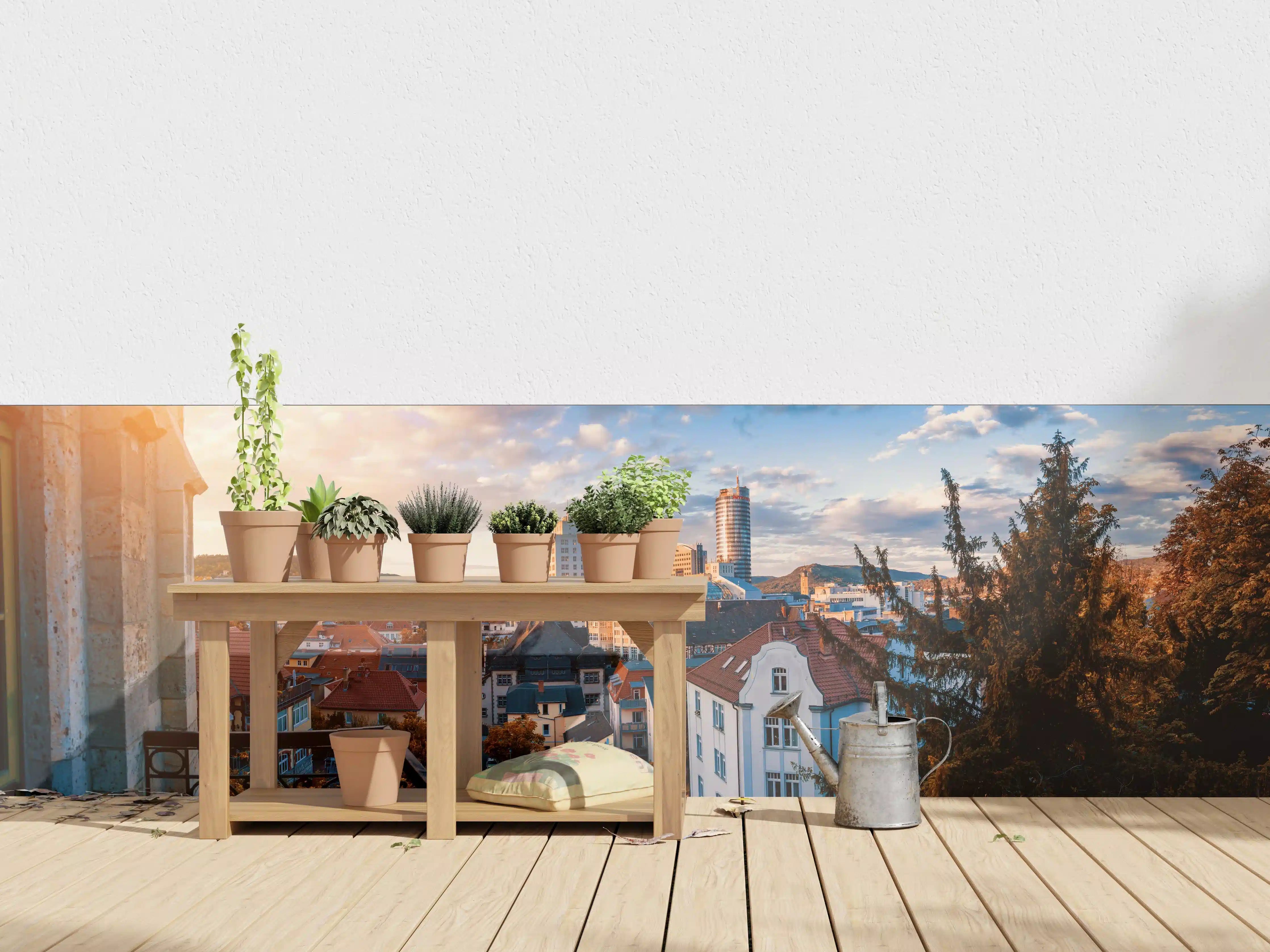 Wandverkleidung außen - Stadtblick auf Jena