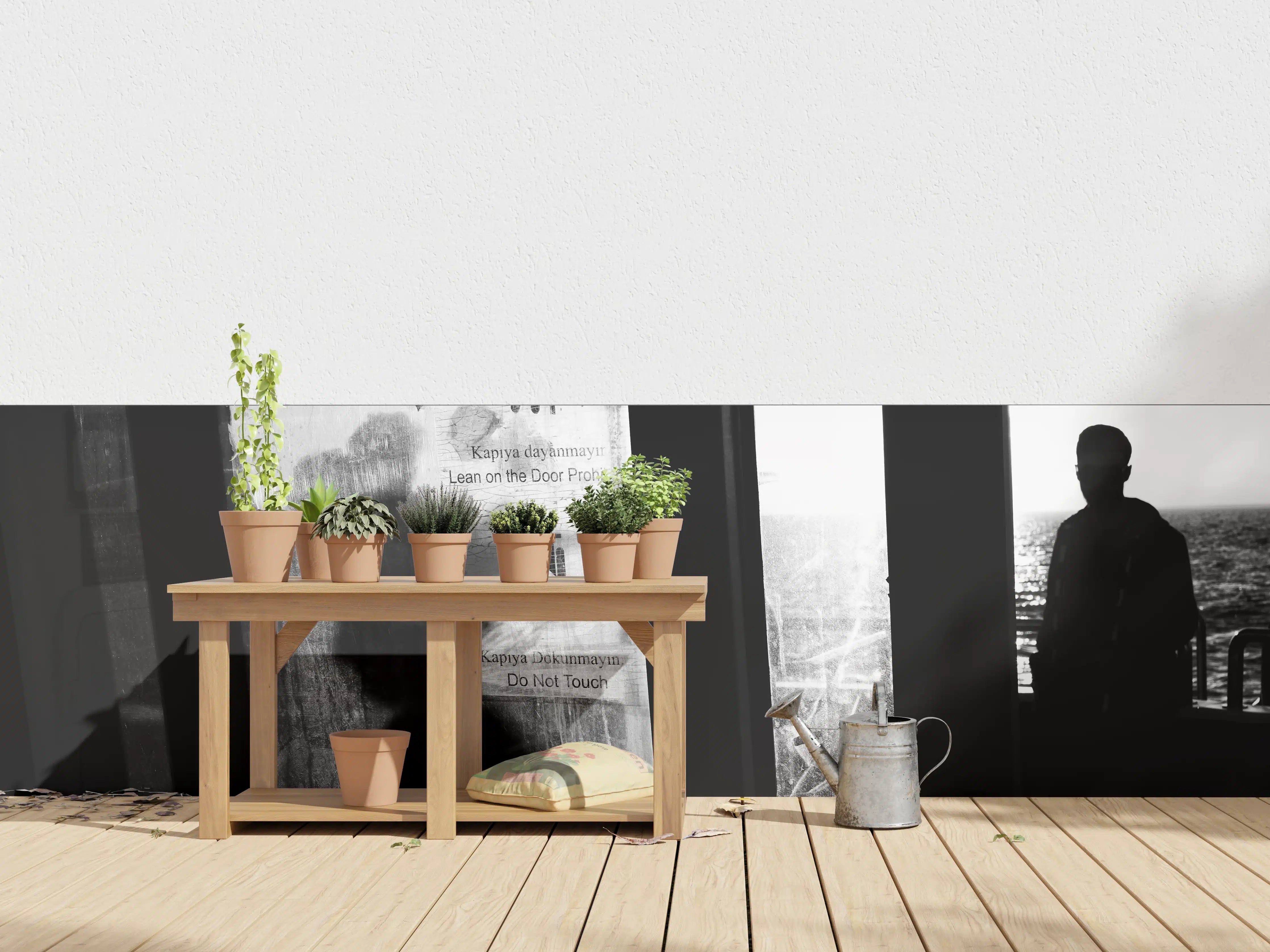 Wandverkleidung außen - Städtisches Bild mit Silhouetten