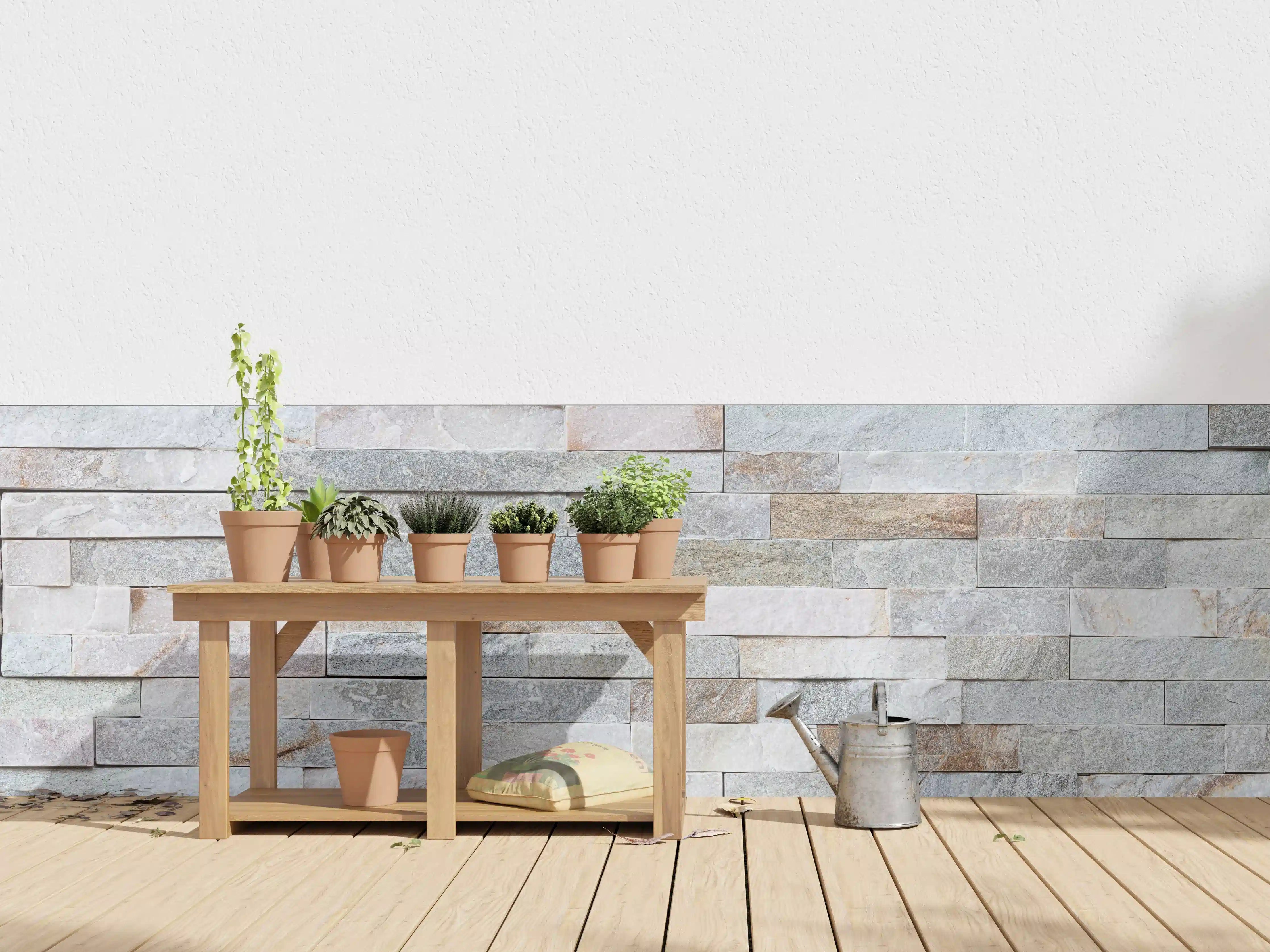 Wandverkleidung außen - Steinwandmuster