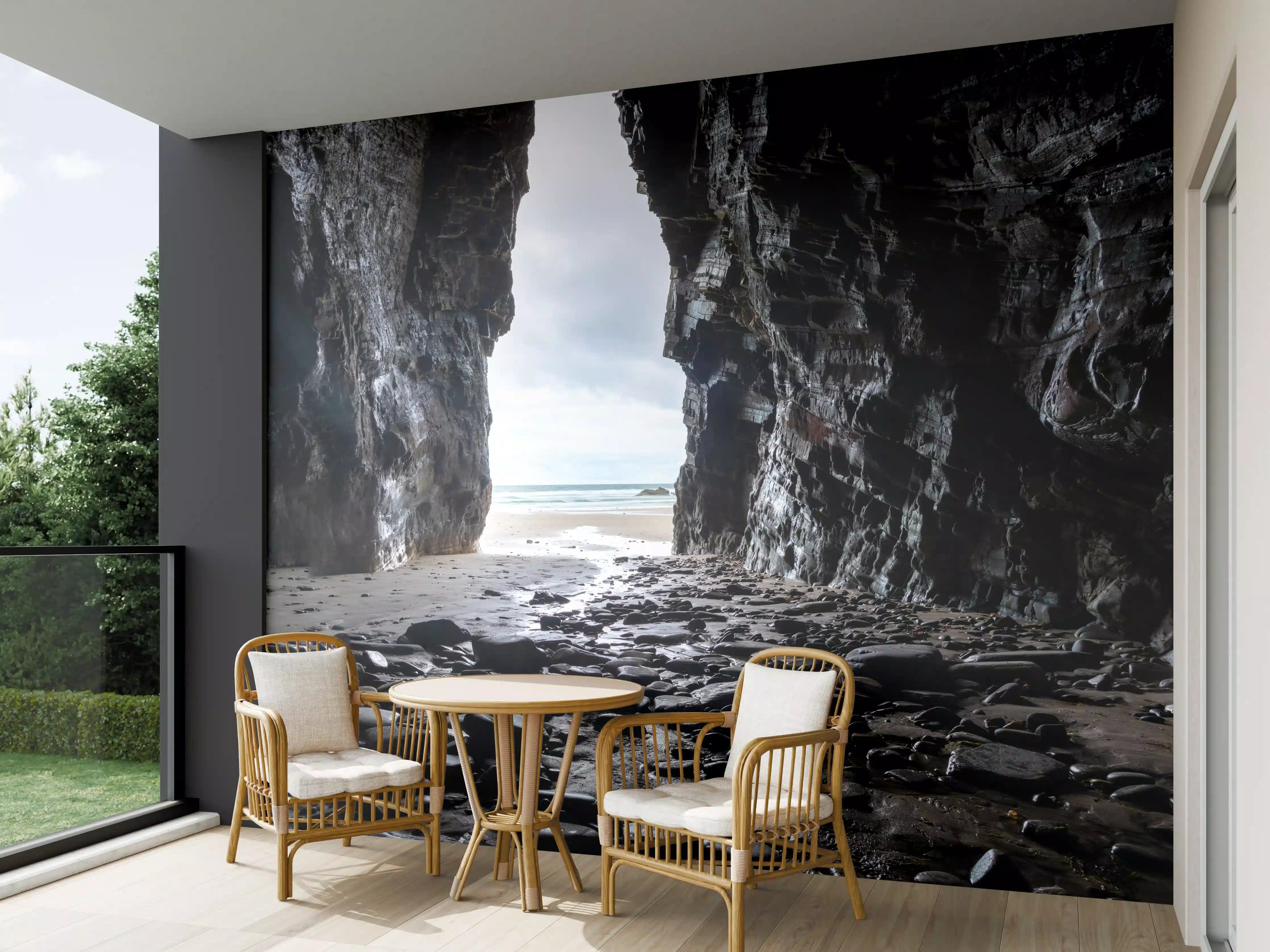 Wandverkleidung außen - Strandhöhle in Nordspanien