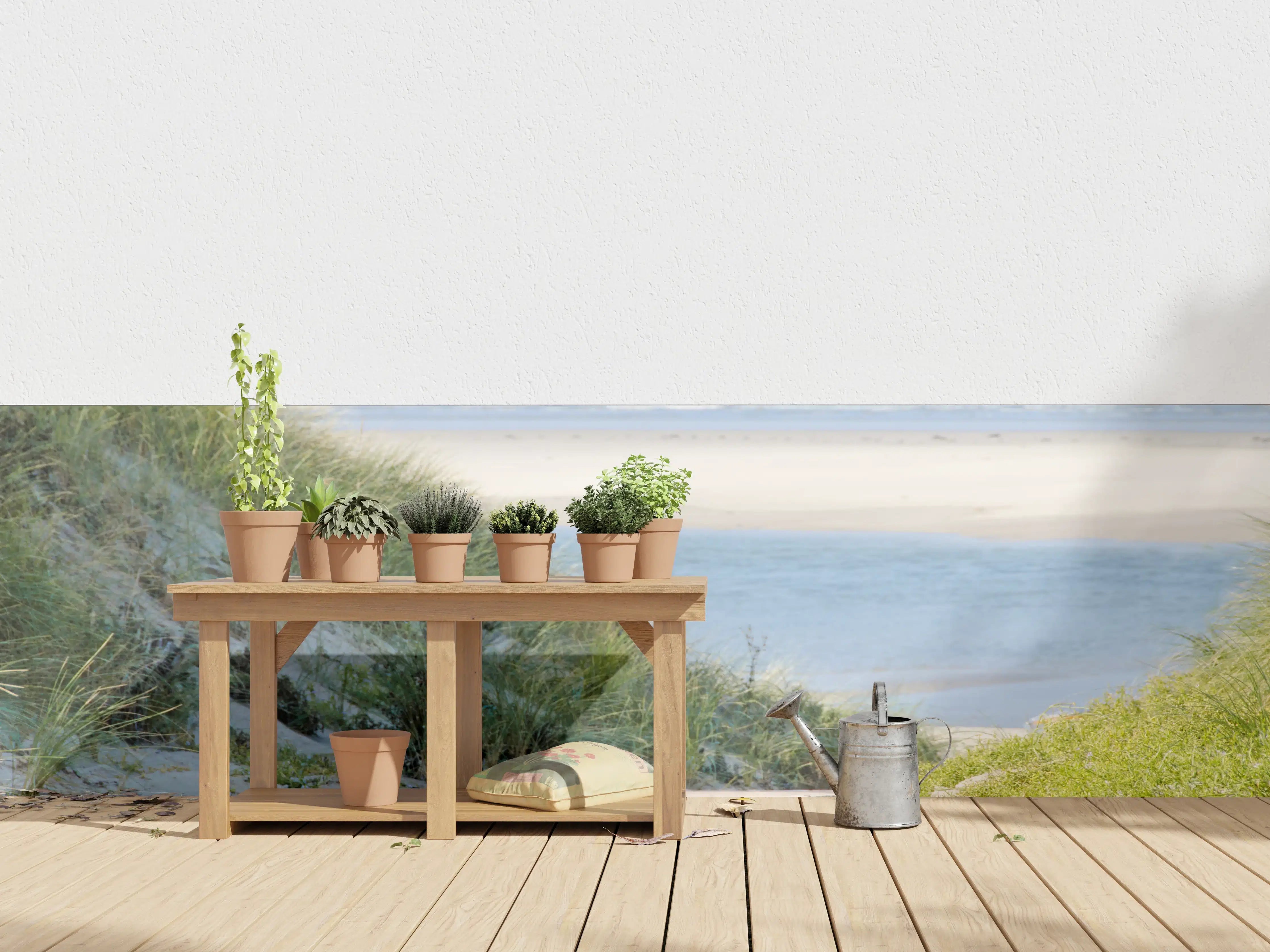 Wandverkleidung außen - Strandweg an der Nordsee bei Sonnenschein