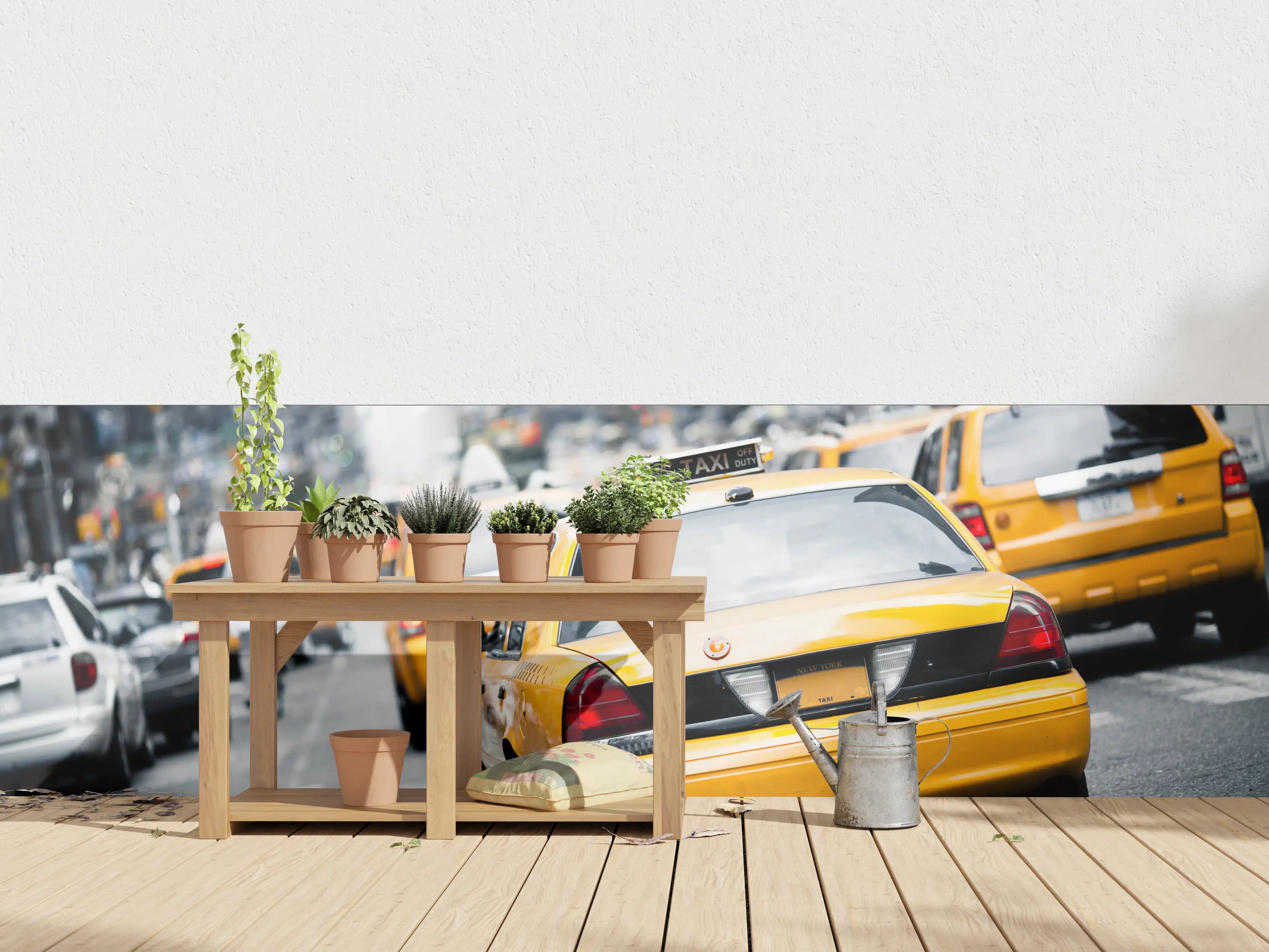 Wandverkleidung außen - Straßenverkehr von New York