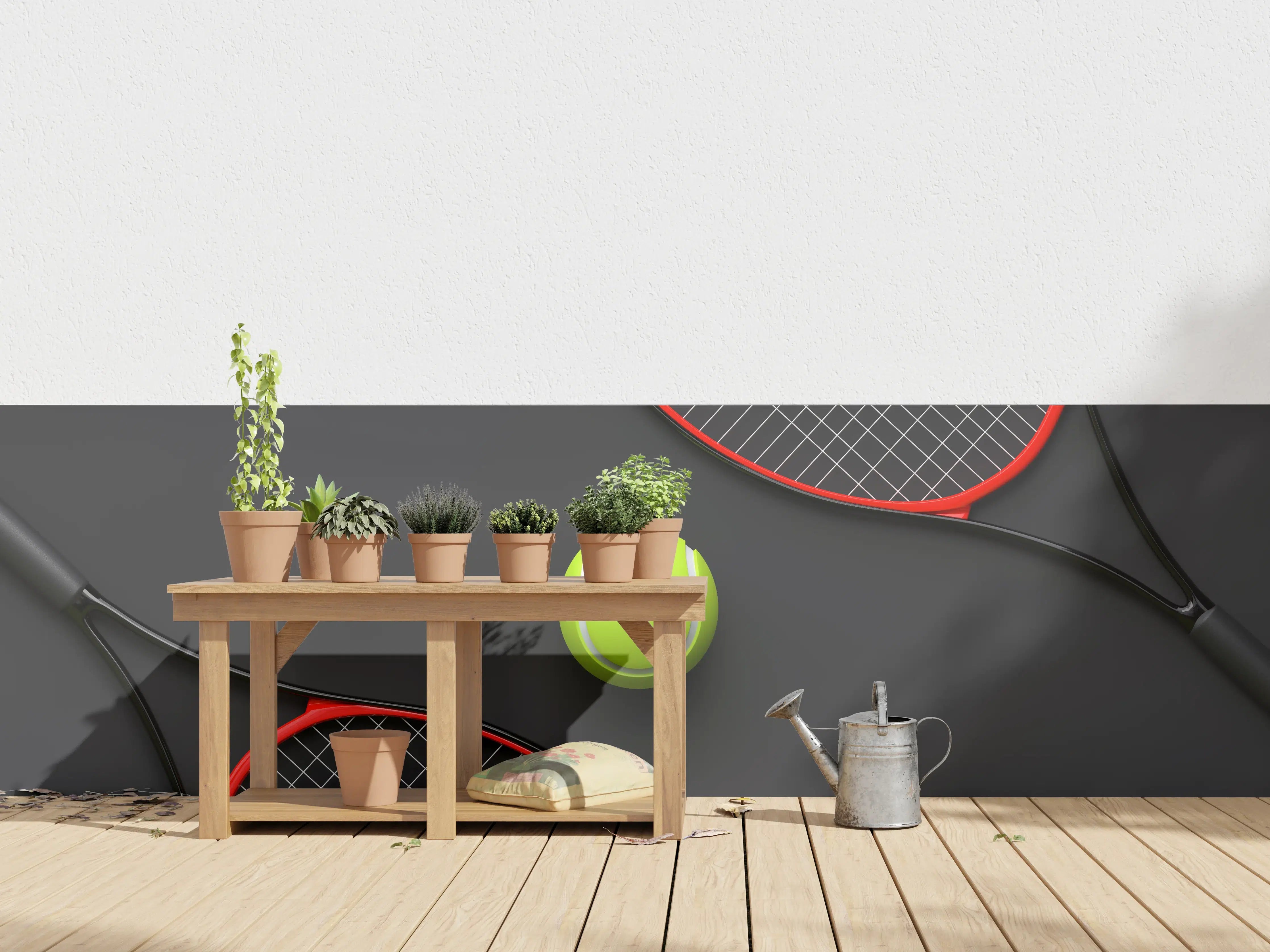 Wandverkleidung außen - Tennis - 3D Render