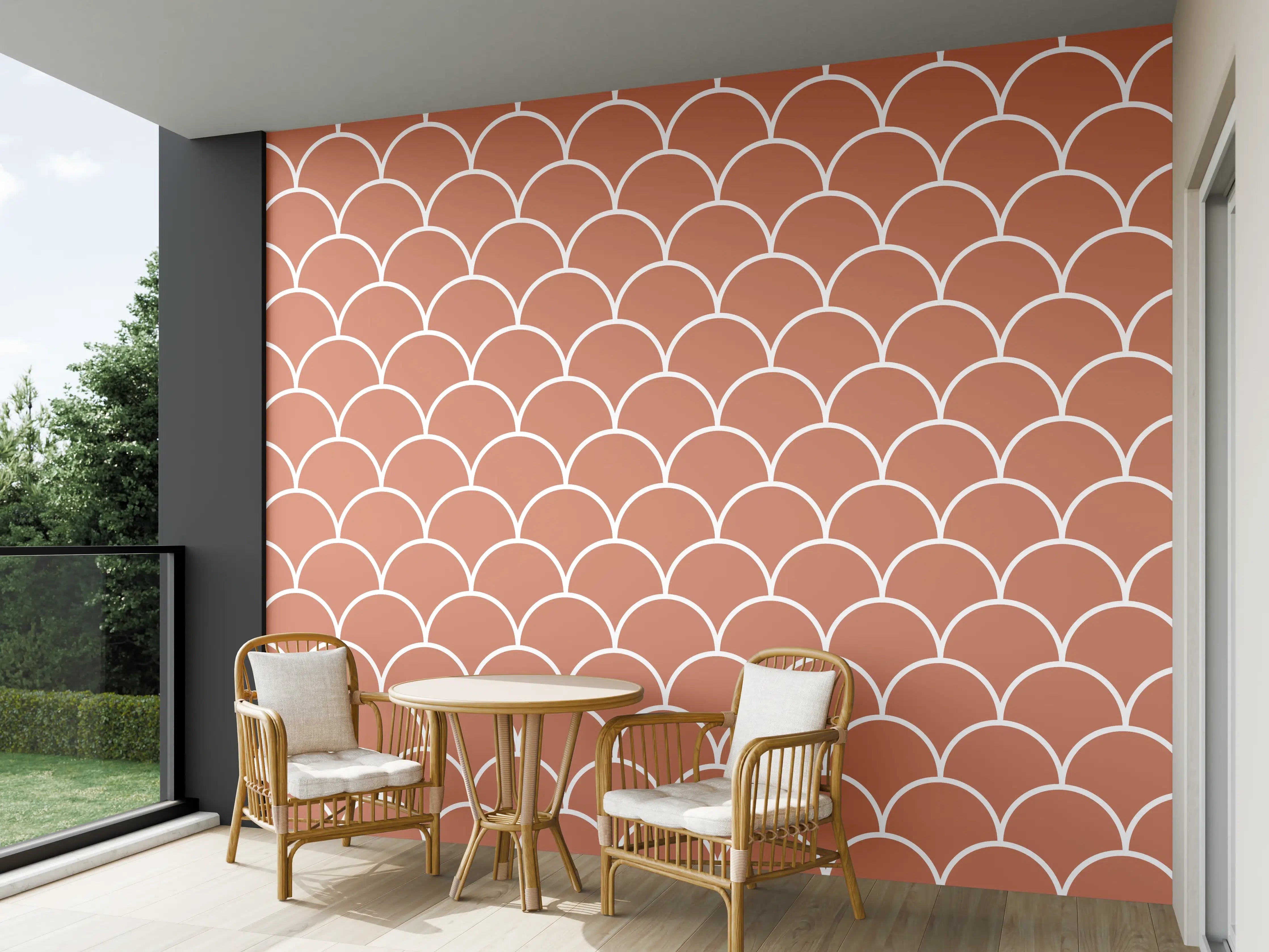 Wandverkleidung außen - Terrakotta-Design mit Symmetrie