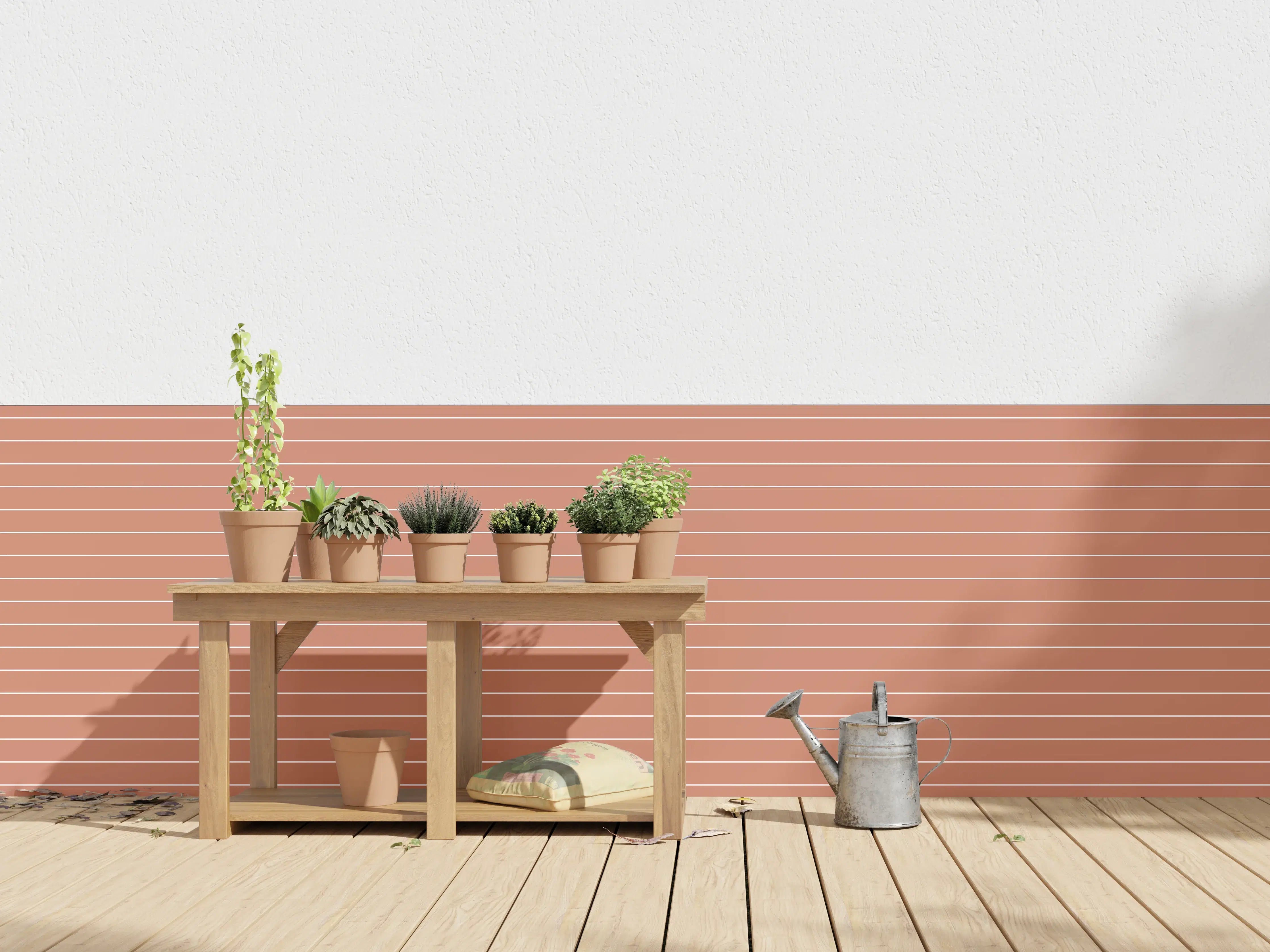 Wandverkleidung außen - Terrakotta-Linienuche