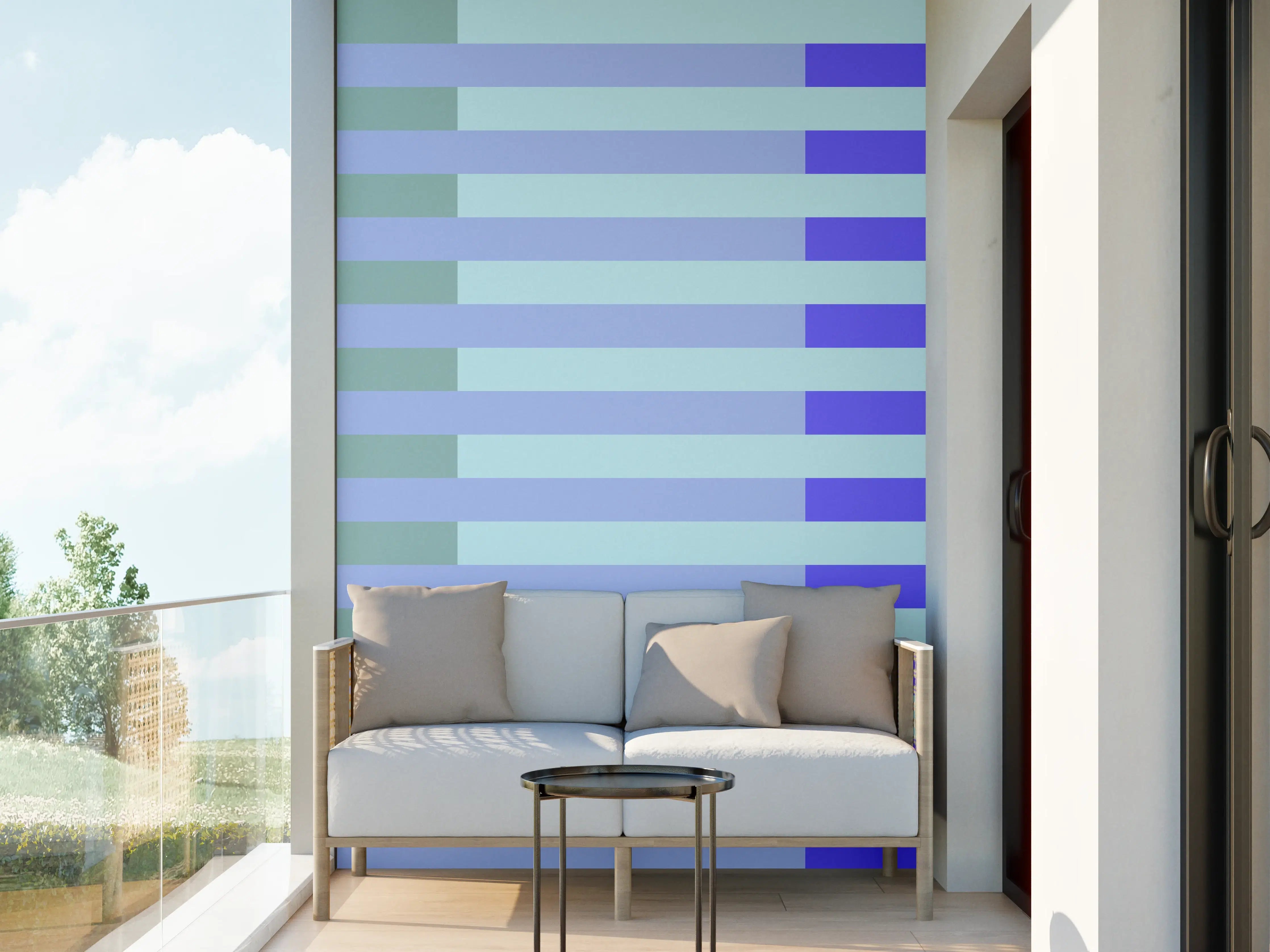 Wandverkleidung außen - The Blues - Multy Stripes - Lavender