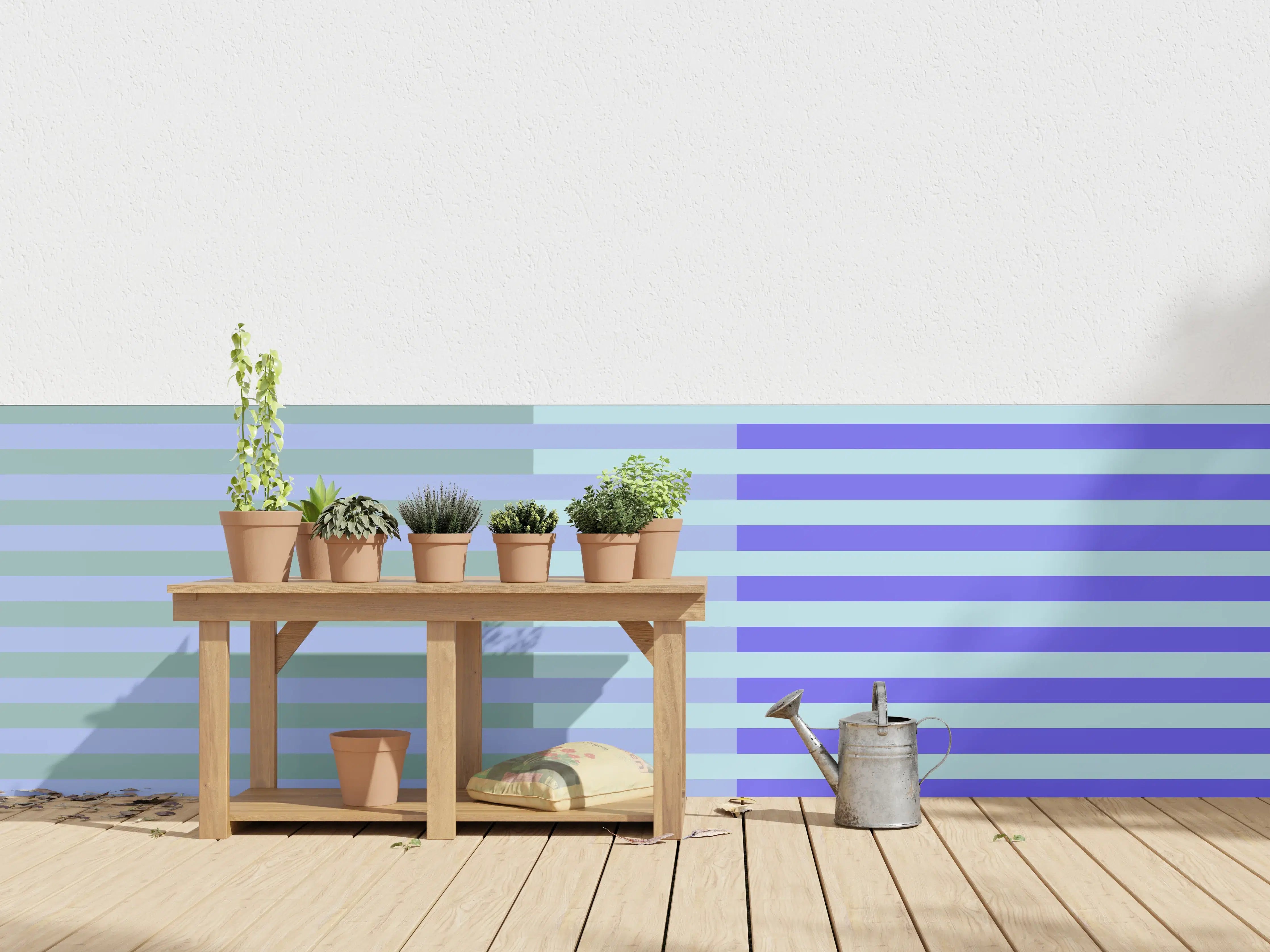 Wandverkleidung außen - The Blues - Multy Stripes - Lavender