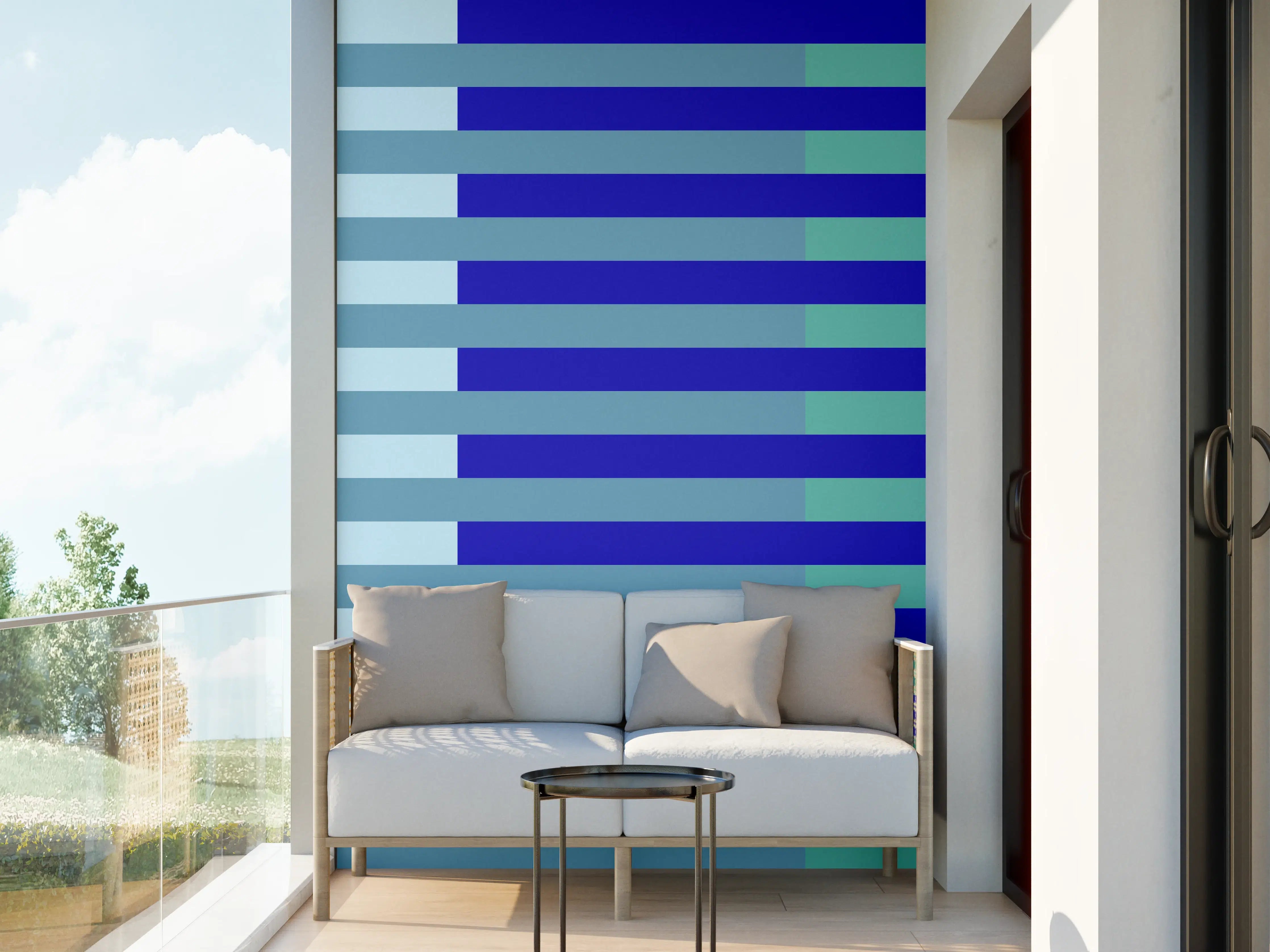 Wandverkleidung außen - The Blues - Multy Stripes - Ocean