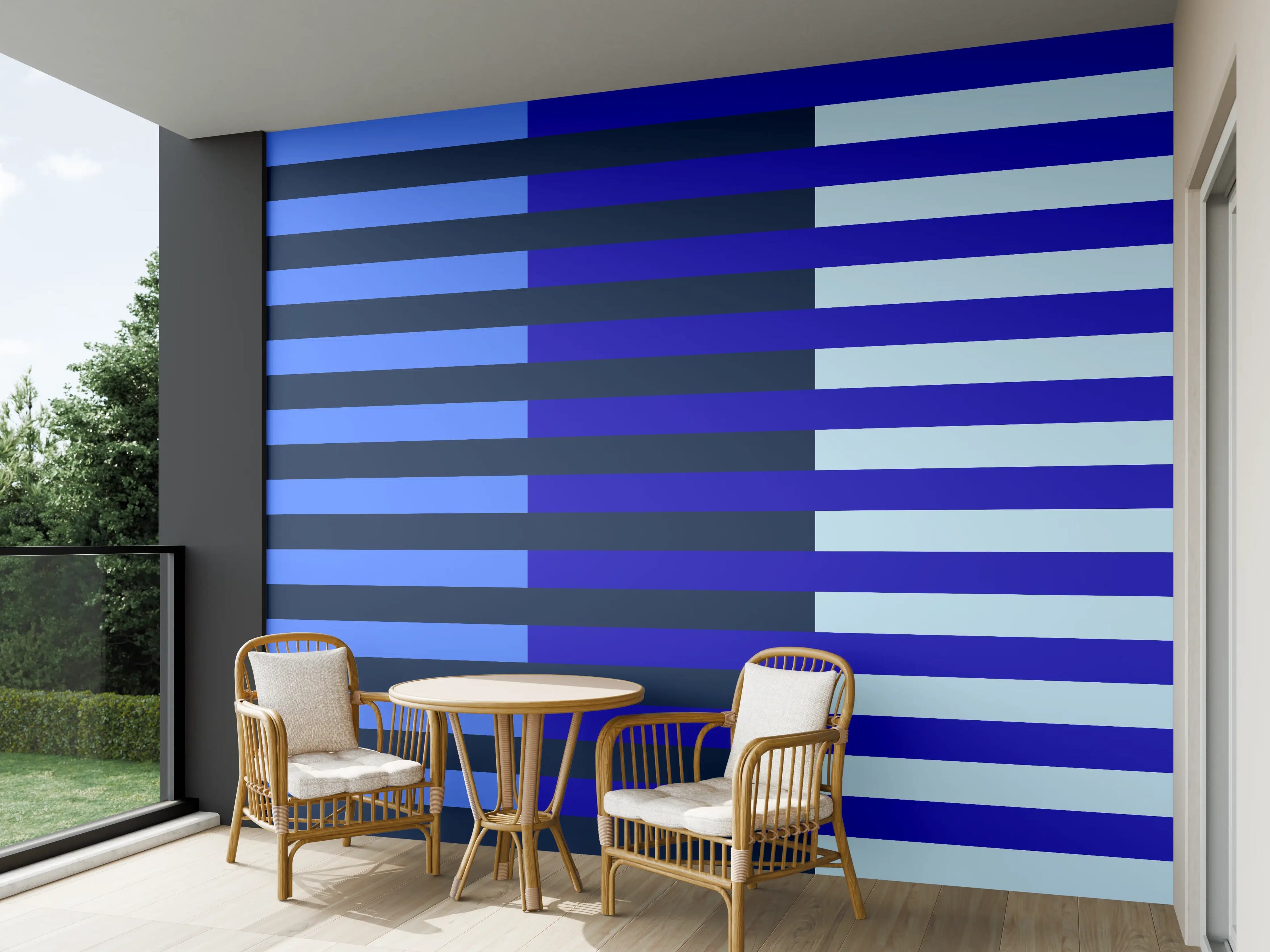 Wandverkleidung außen - The Blues - Multy Stripes - Waterfall
