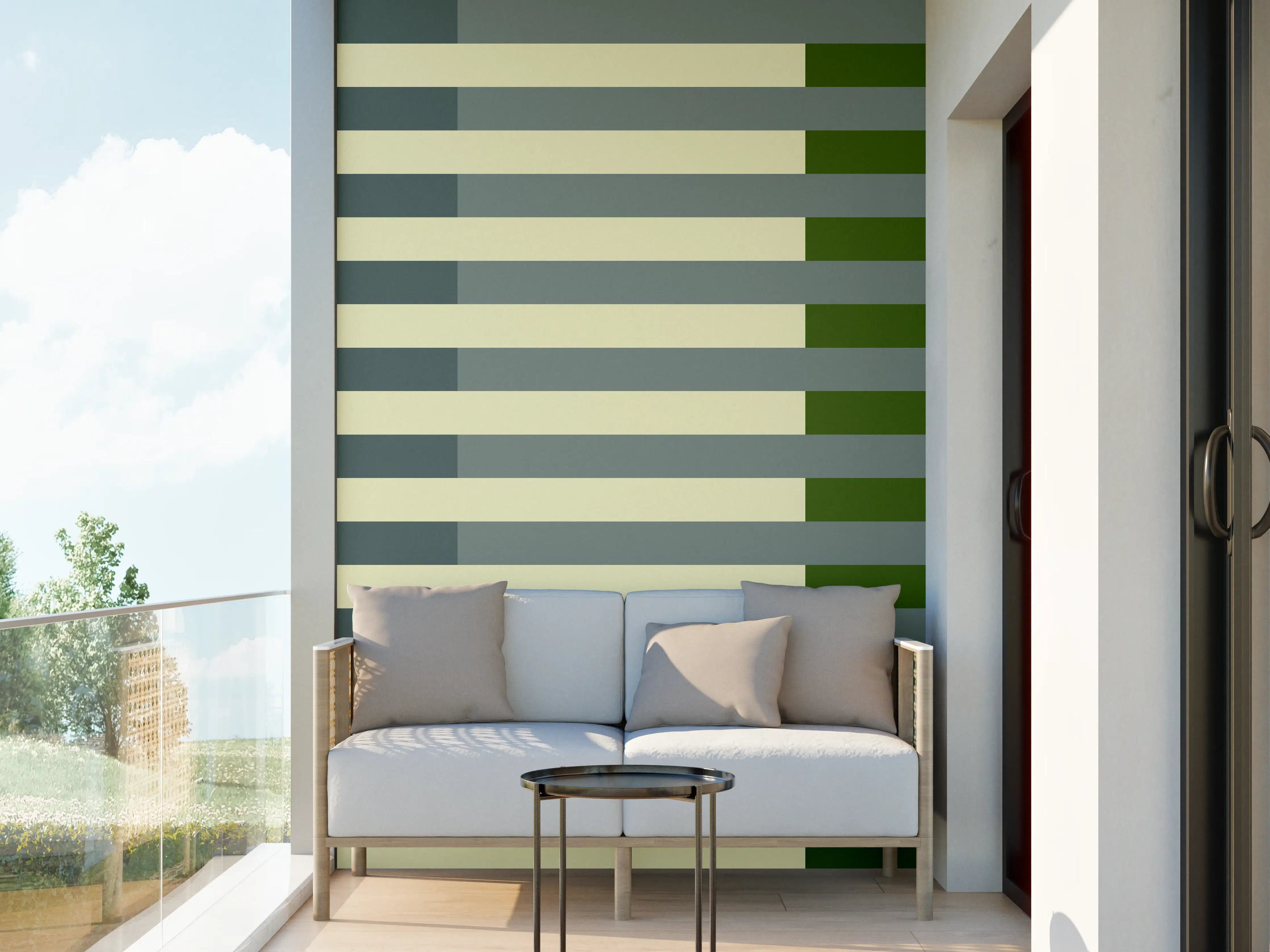 Wandverkleidung außen - The Greens - Multy Stripes - Avocado