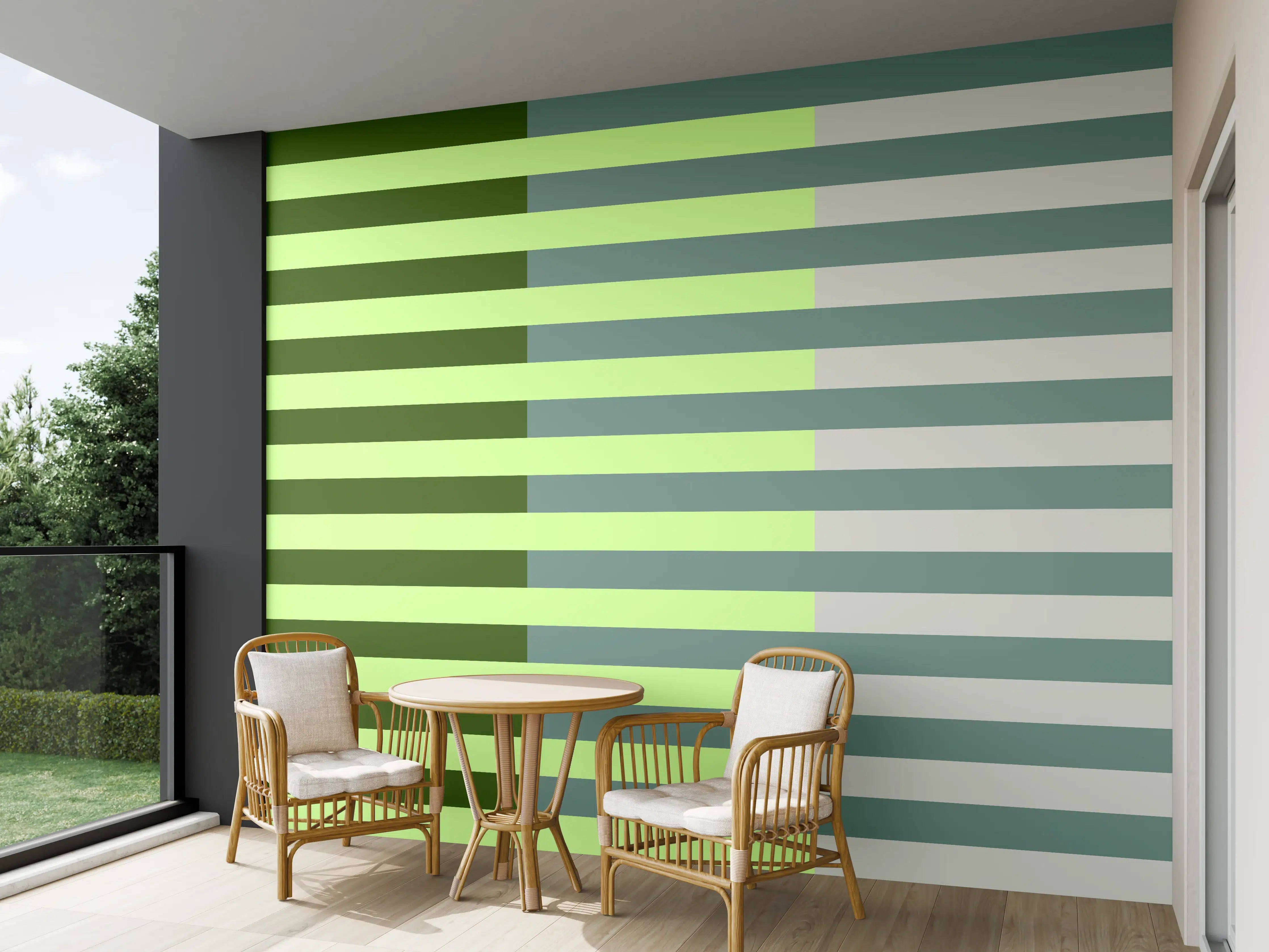 Wandverkleidung außen - The Greens - Multy Stripes - Granny Smith