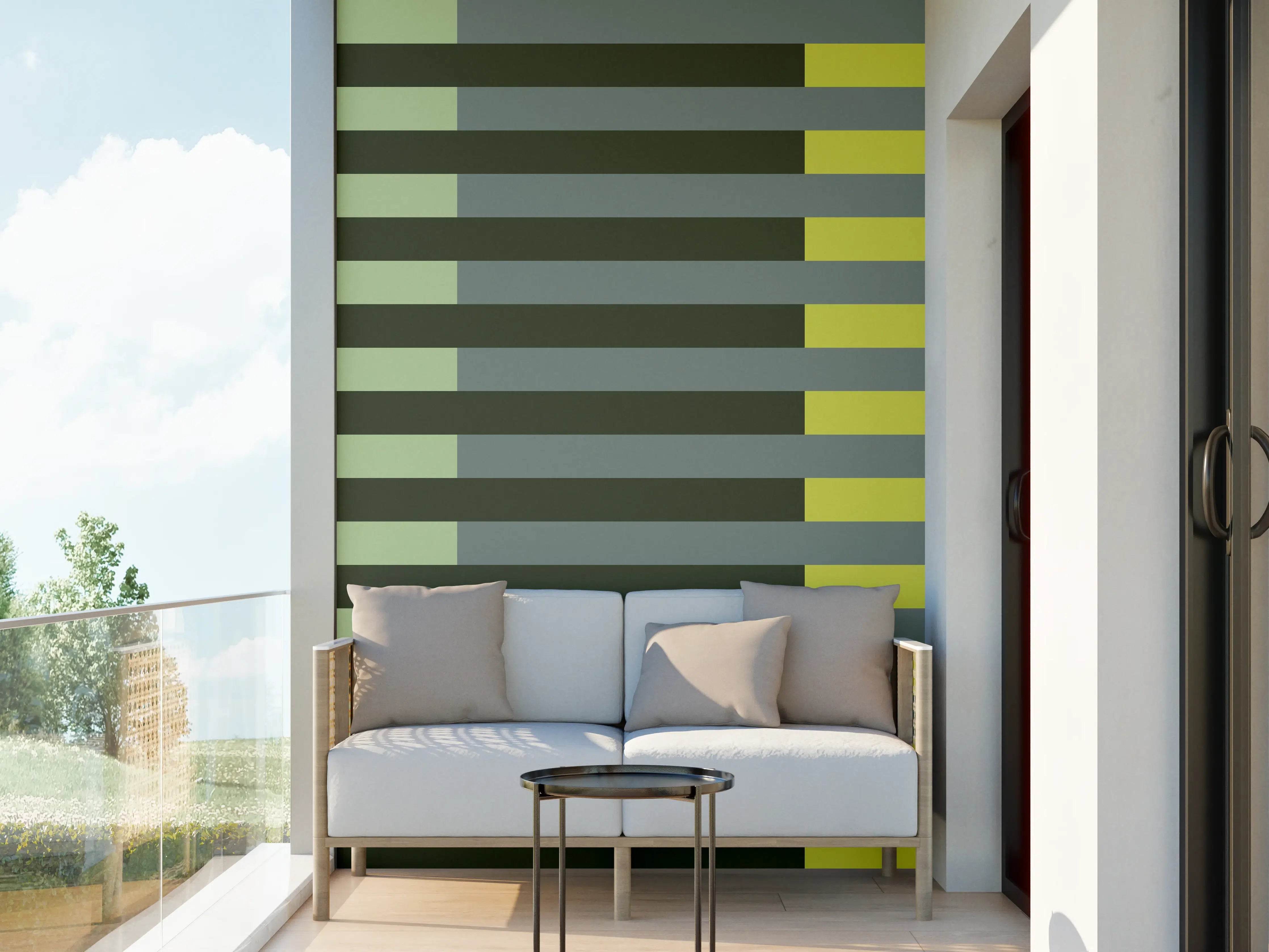 Wandverkleidung außen - The Greens - Multy Stripes - Matcha