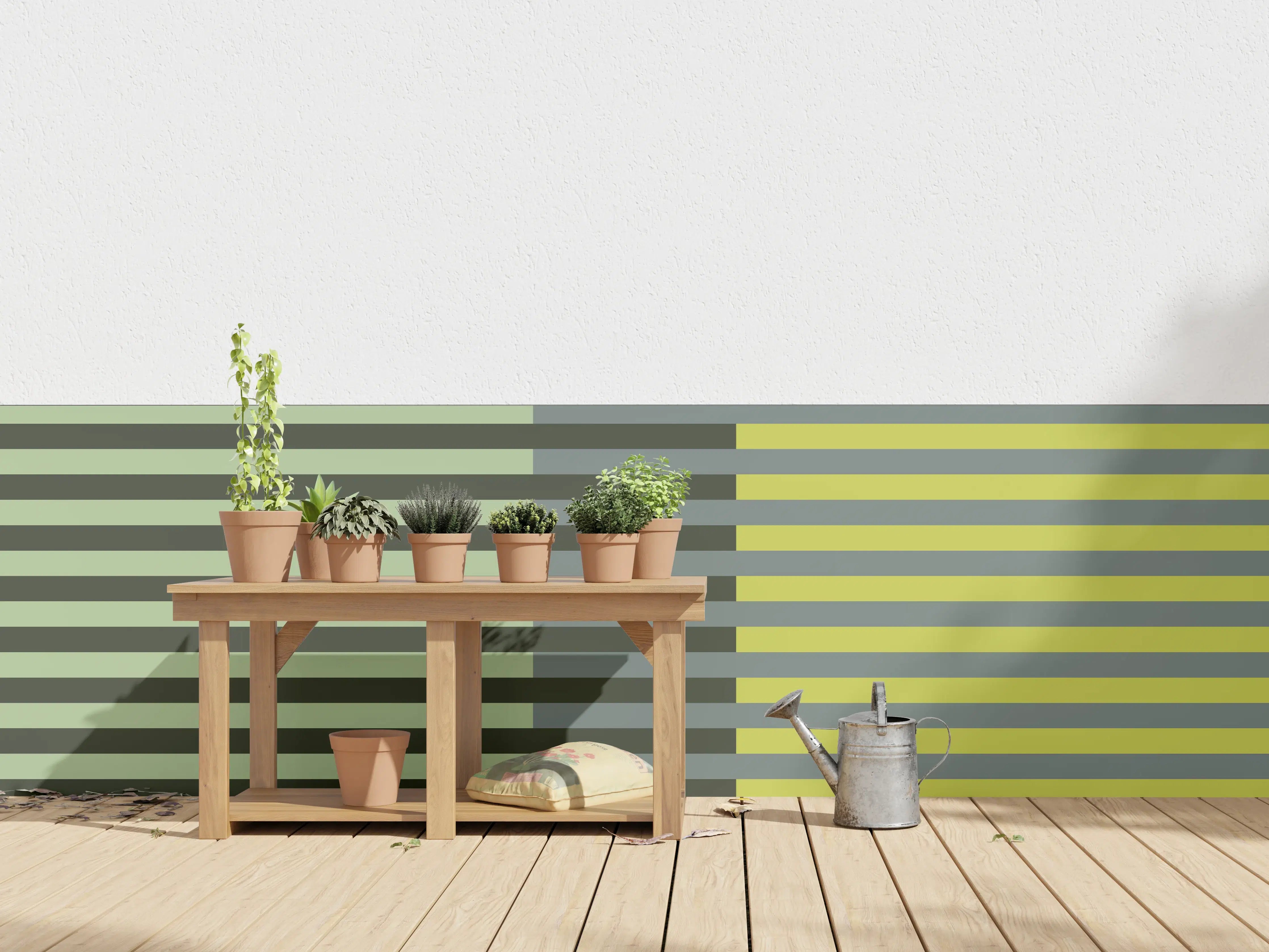 Wandverkleidung außen - The Greens - Multy Stripes - Matcha
