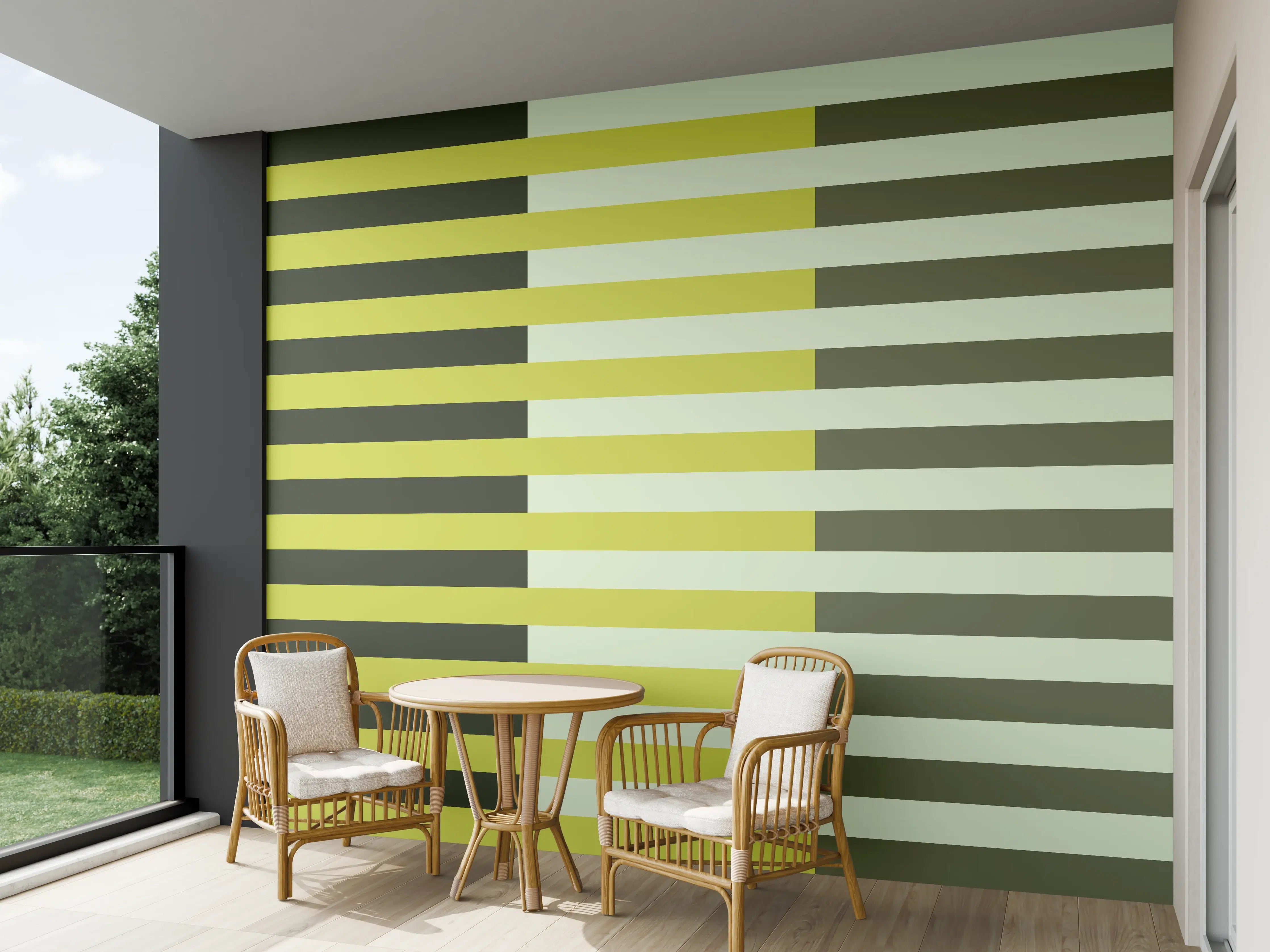 Wandverkleidung außen - The Greens - Multy Stripes - Olive