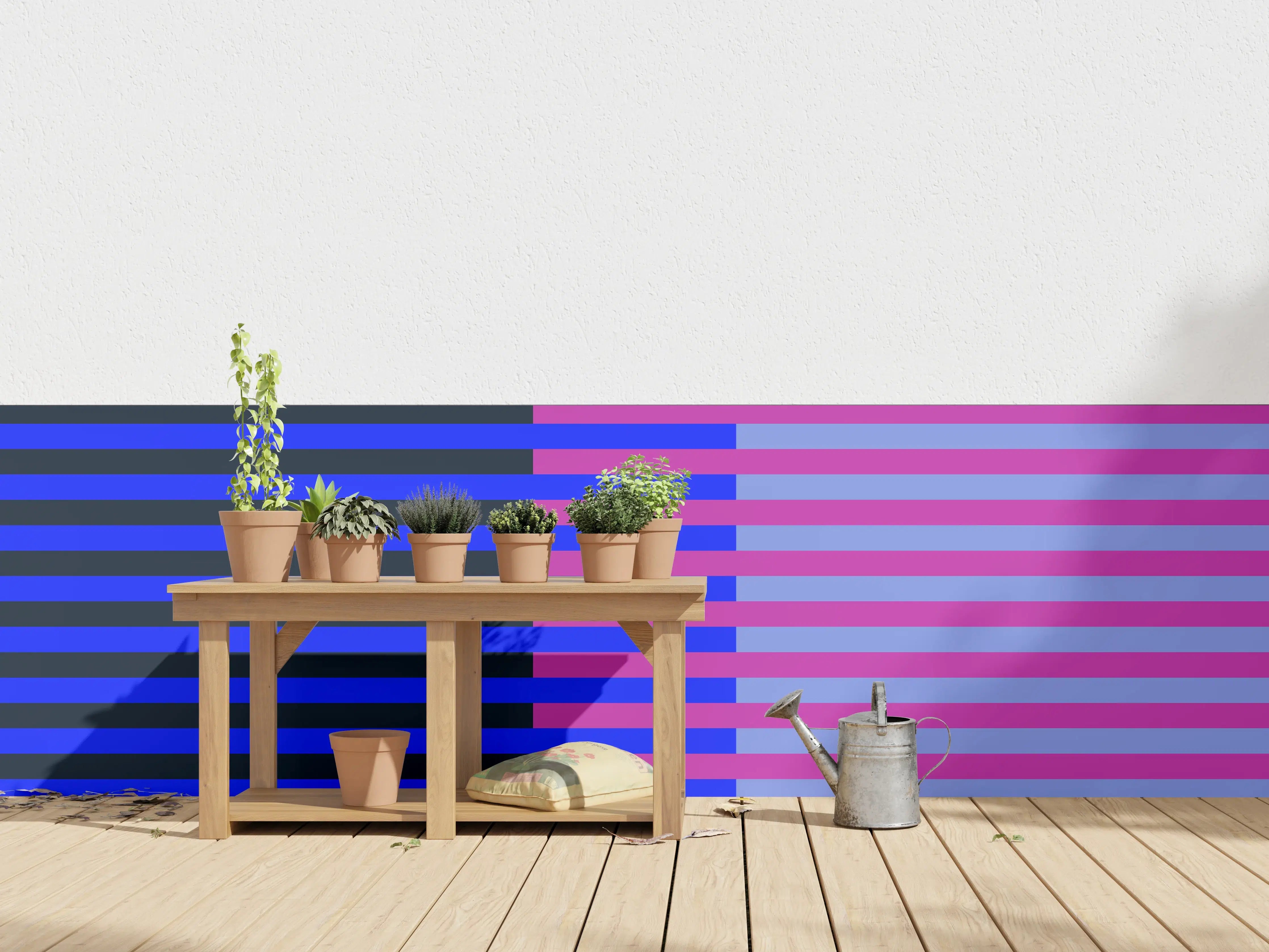 Wandverkleidung außen - The Neons - Multy Stripes - Luna
