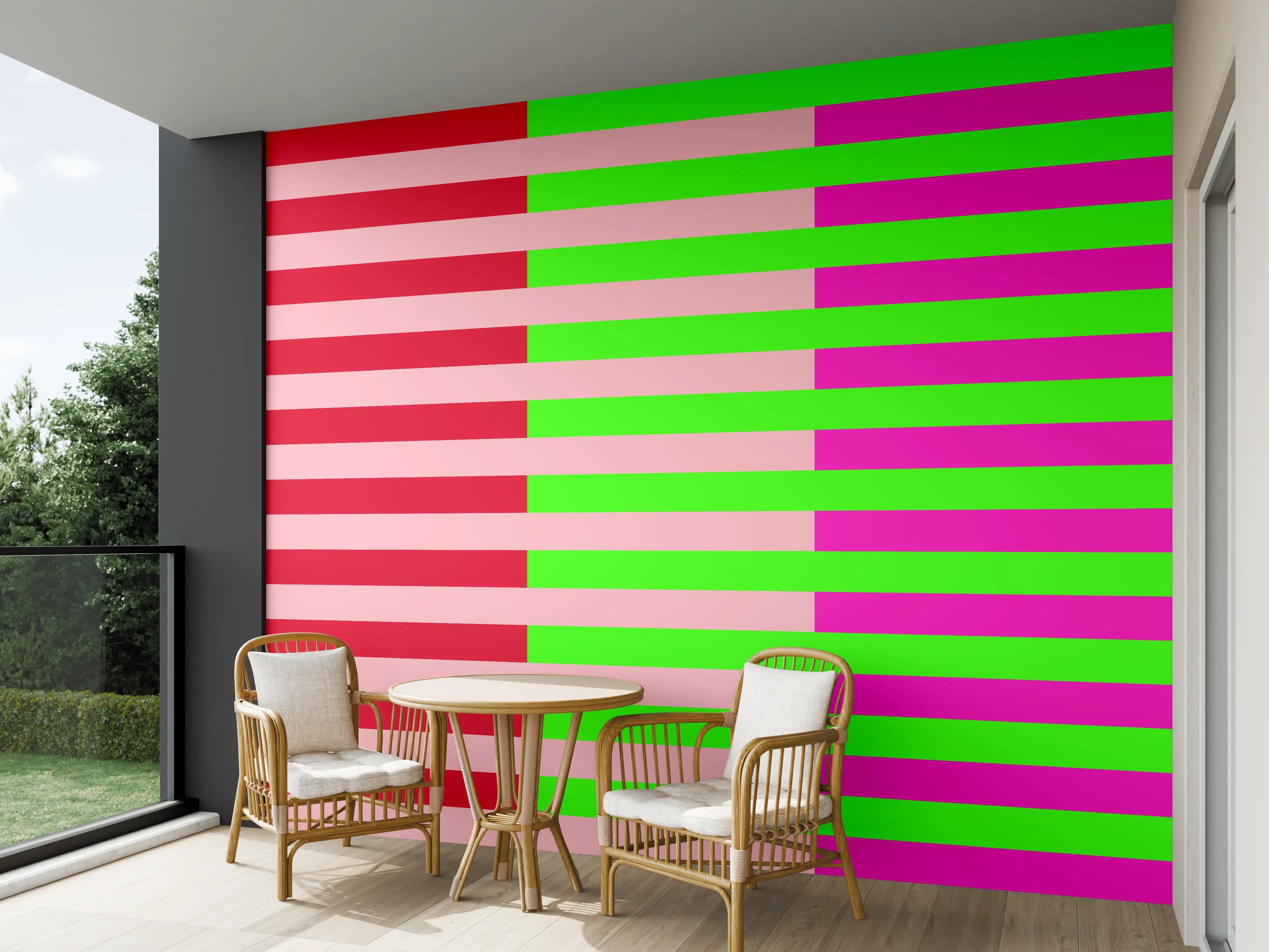 Wandverkleidung außen - The Neons - Multy Stripes - Nox