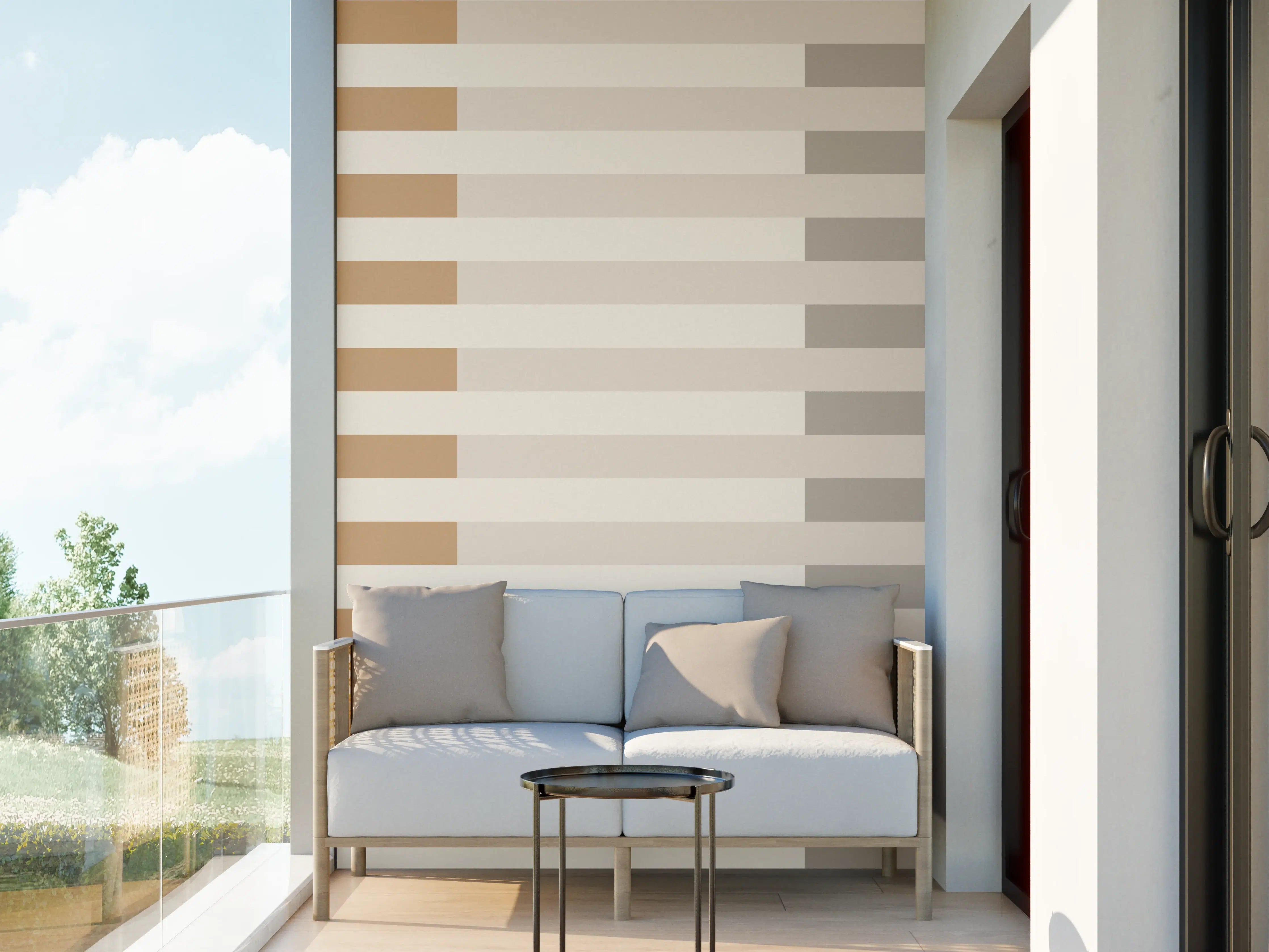 Wandverkleidung außen - The Nudes - Multy Stripes - Caramel