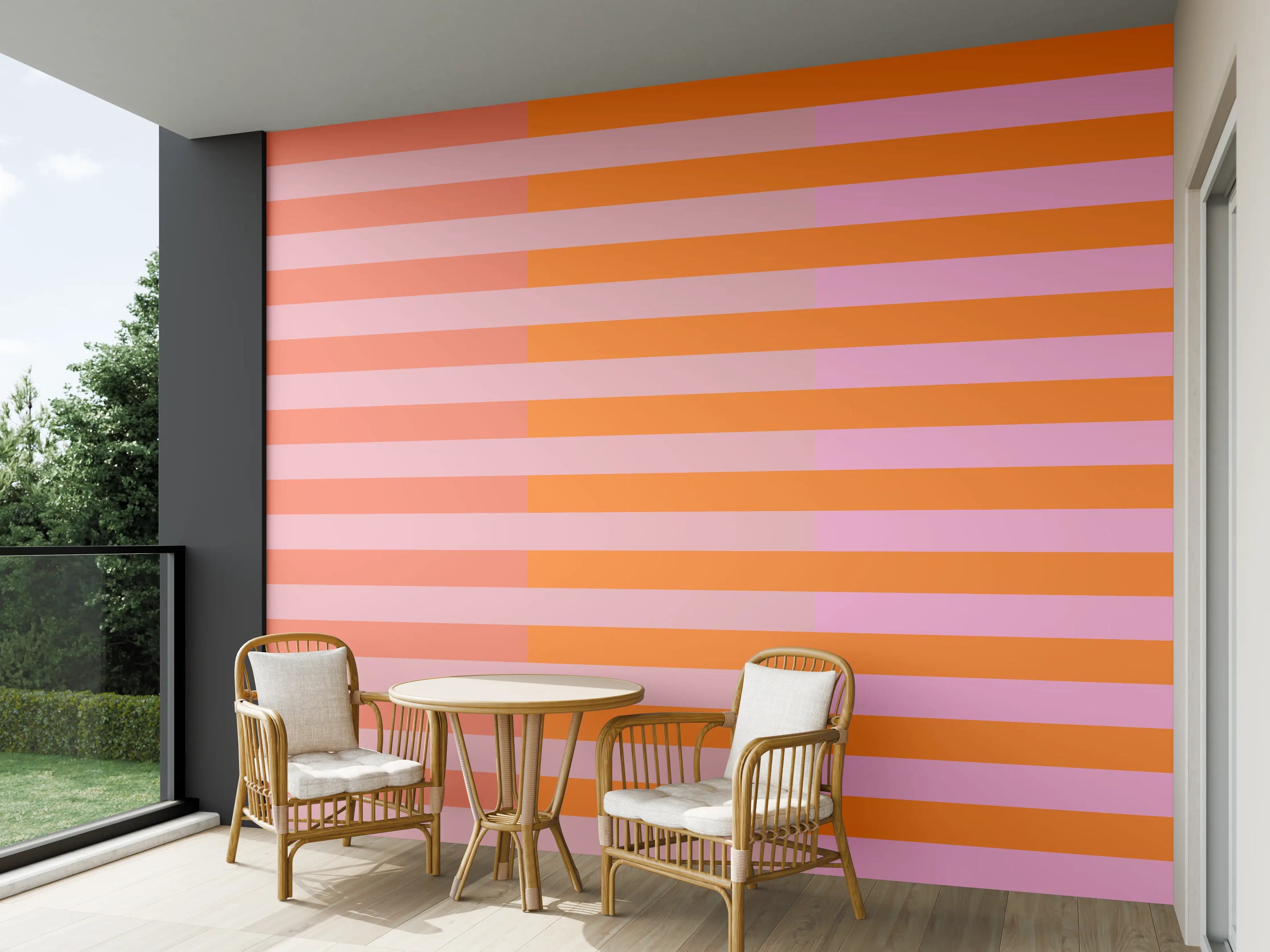 Wandverkleidung außen - The Oranges - Multy Stripes - Coral