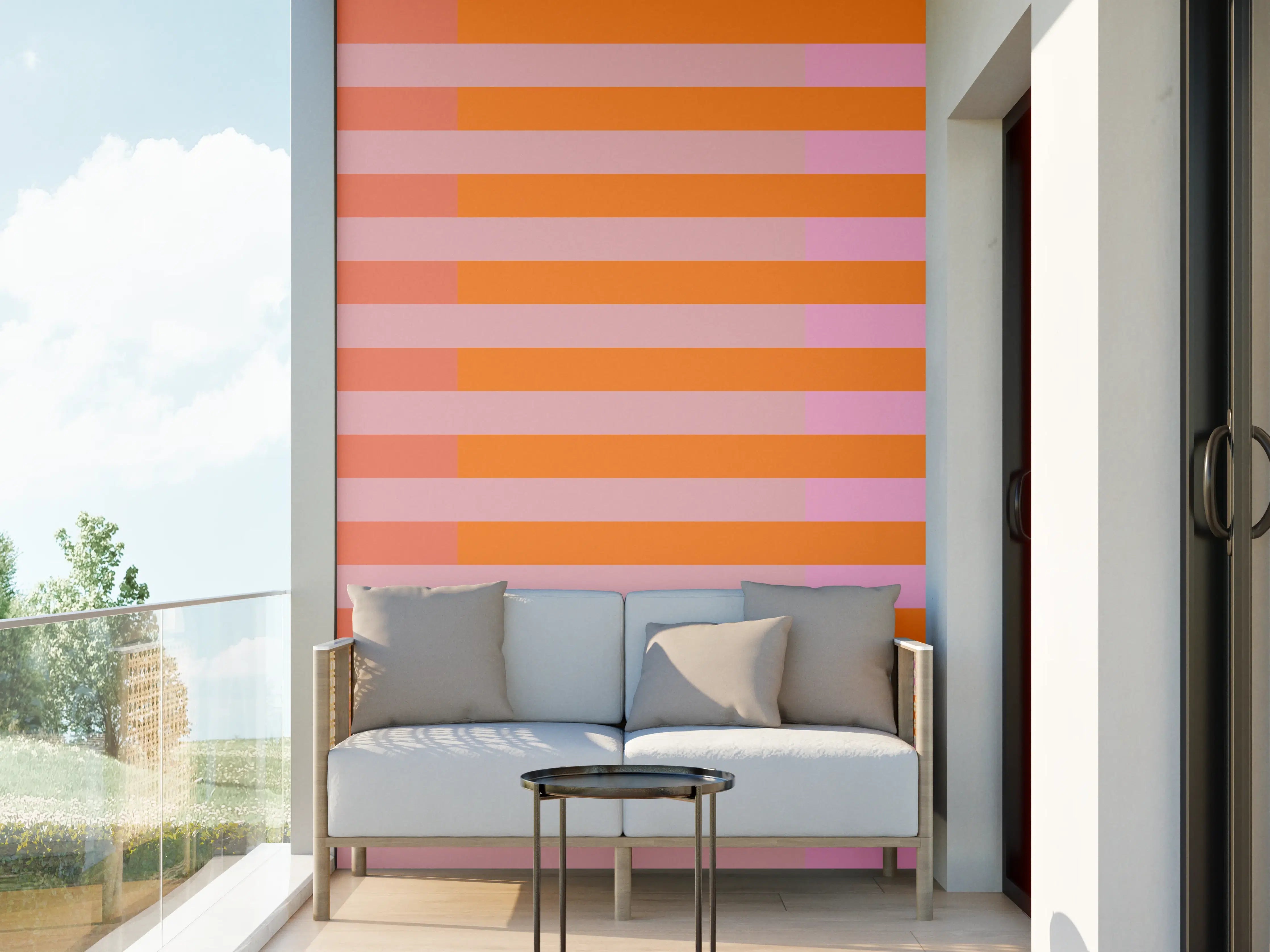 Wandverkleidung außen - The Oranges - Multy Stripes - Coral
