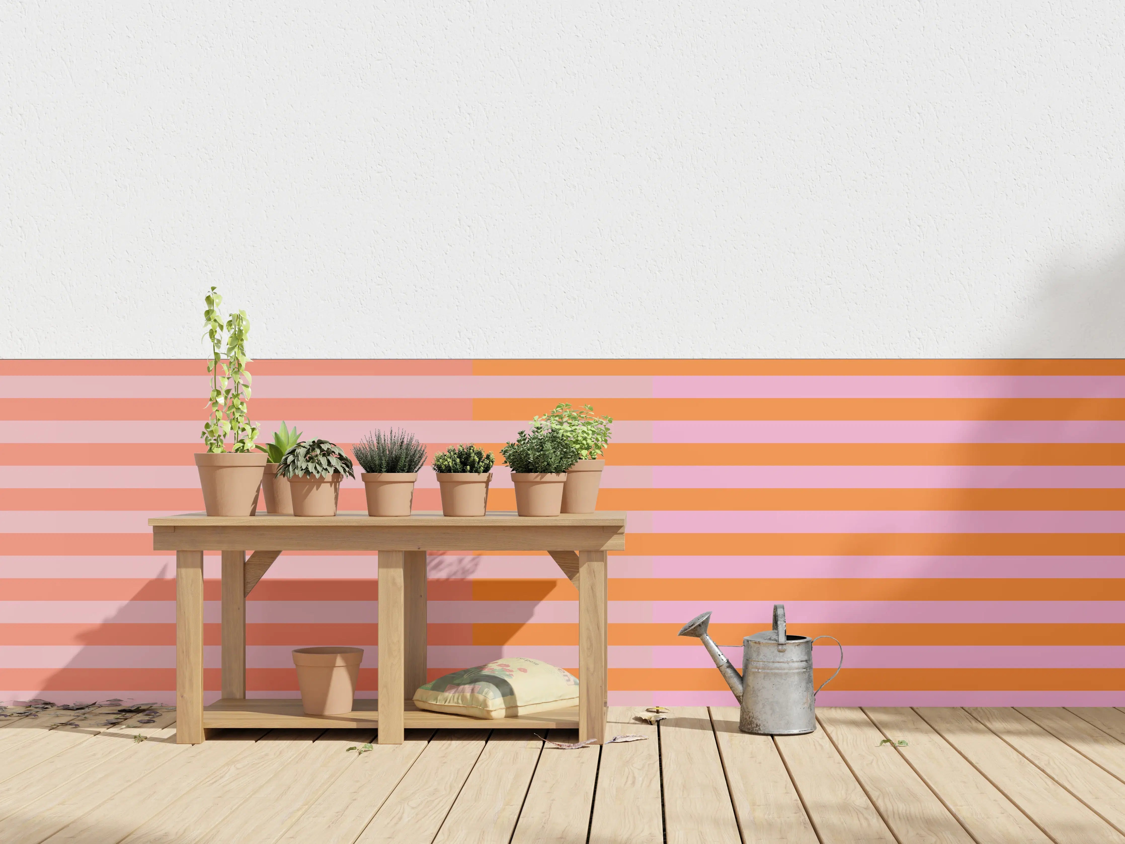 Wandverkleidung außen - The Oranges - Multy Stripes - Coral