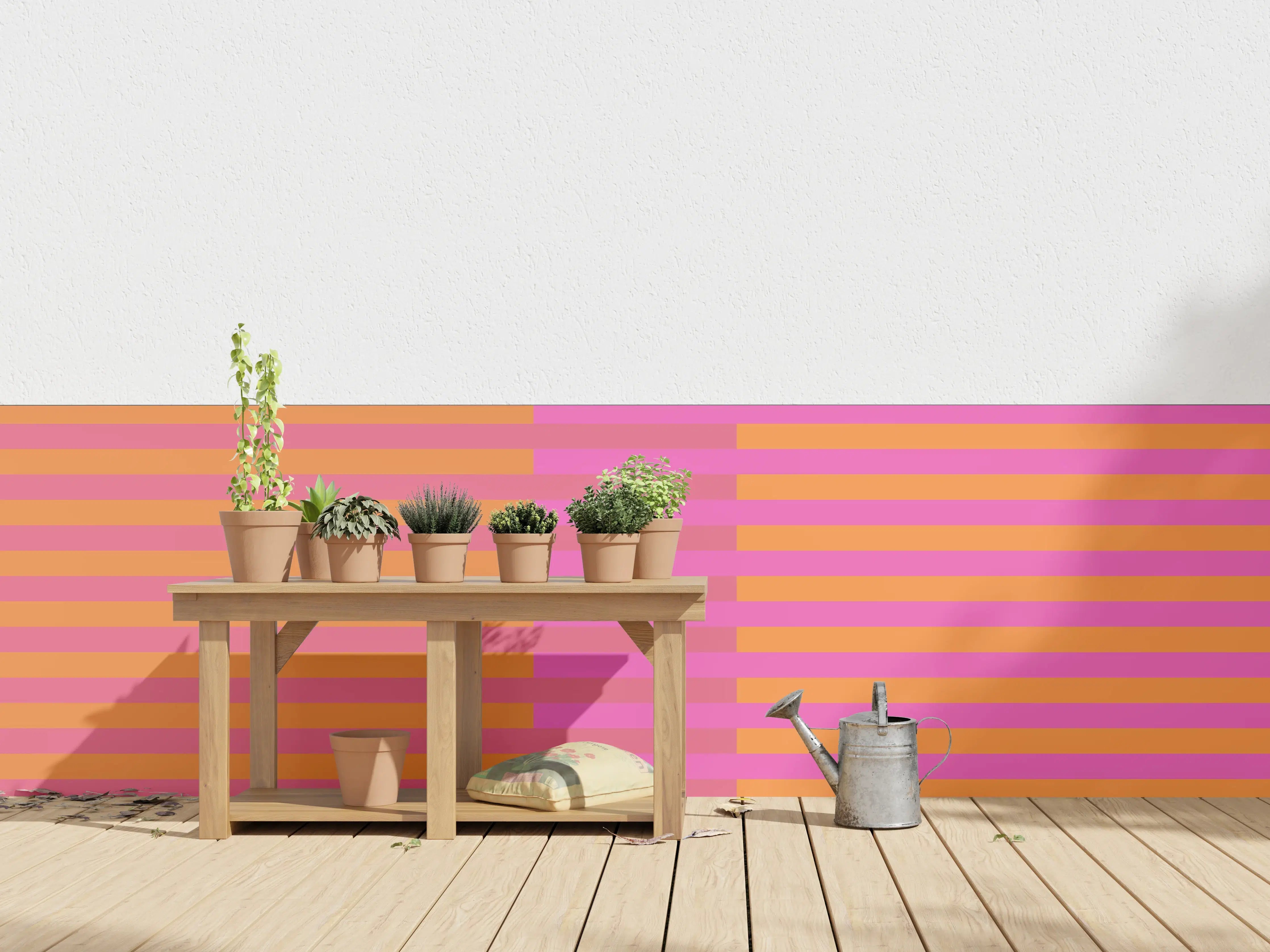 Wandverkleidung außen - The Oranges - Multy Stripes - Fuchsia
