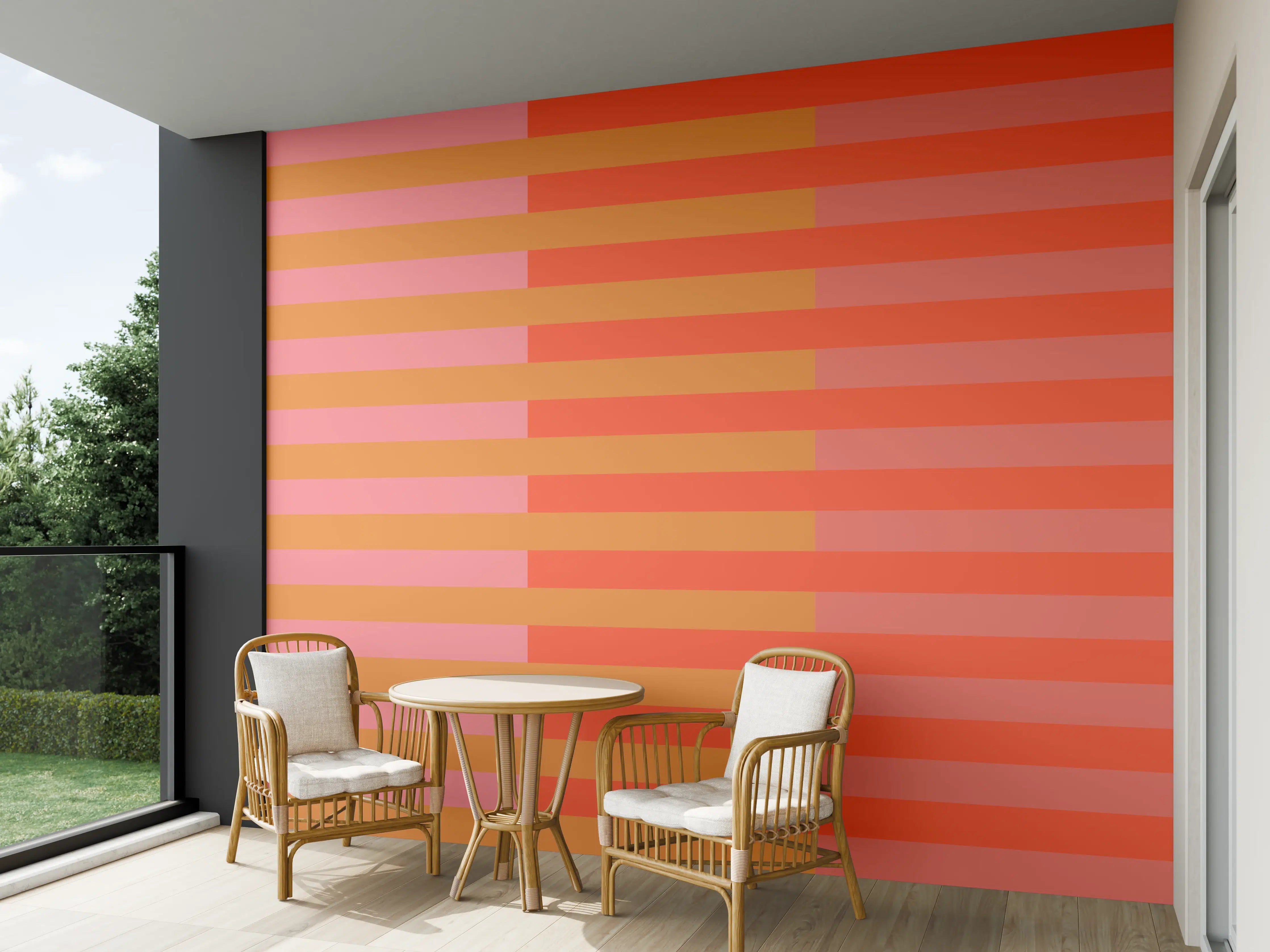 Wandverkleidung außen - The Oranges - Multy Stripes - Salmon