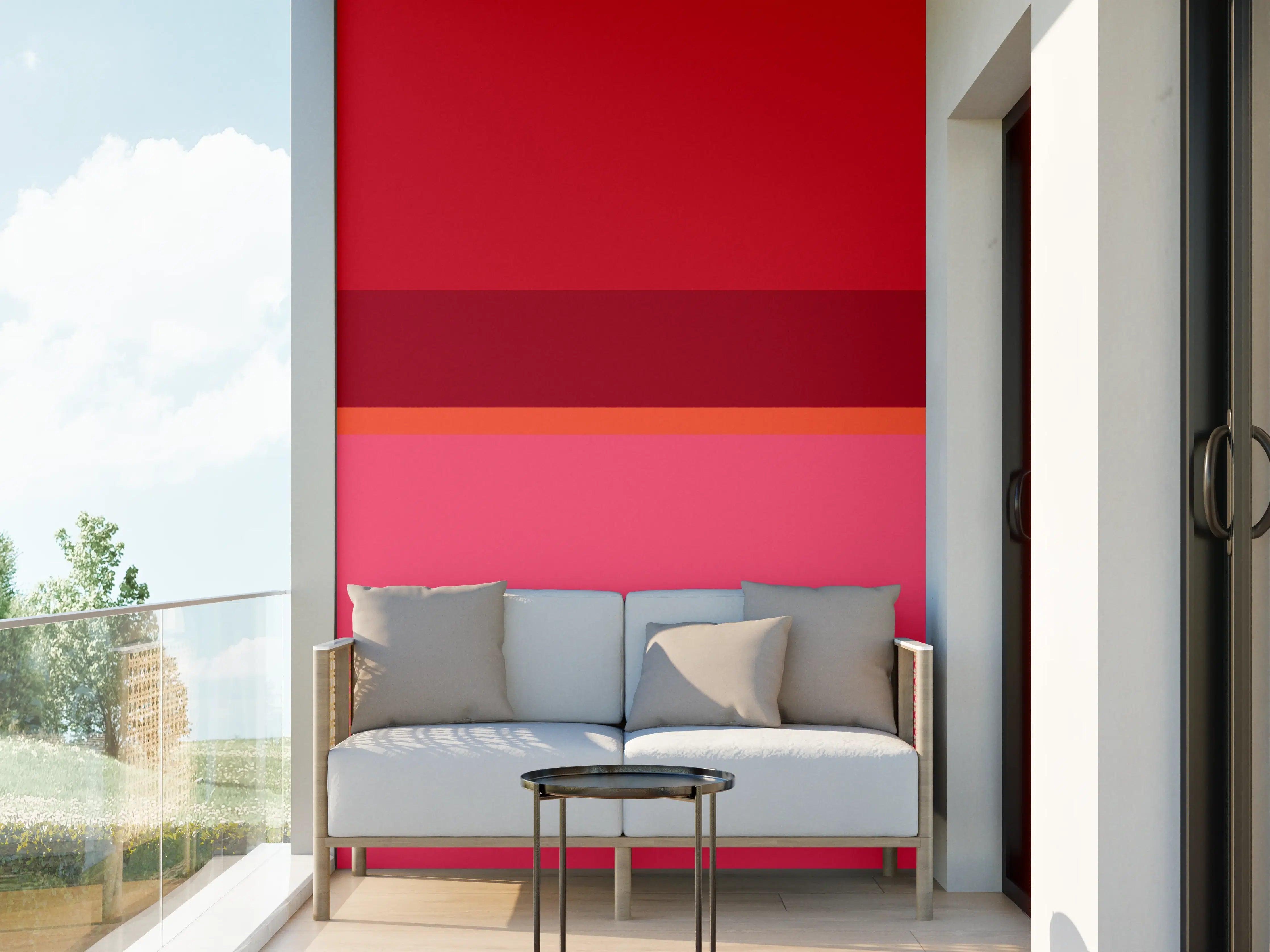Wandverkleidung außen - The Reds - Horizontal - Pommagranate